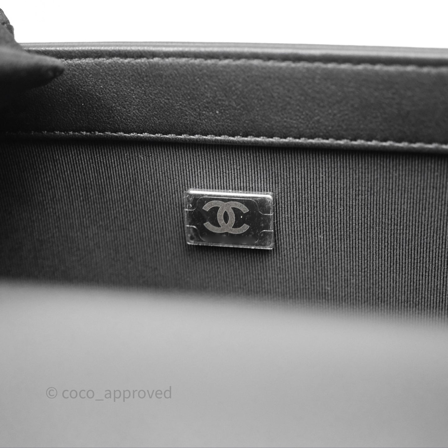 Chanel Quilted Medium Boy Black Lambskin Ruthenium Hardware