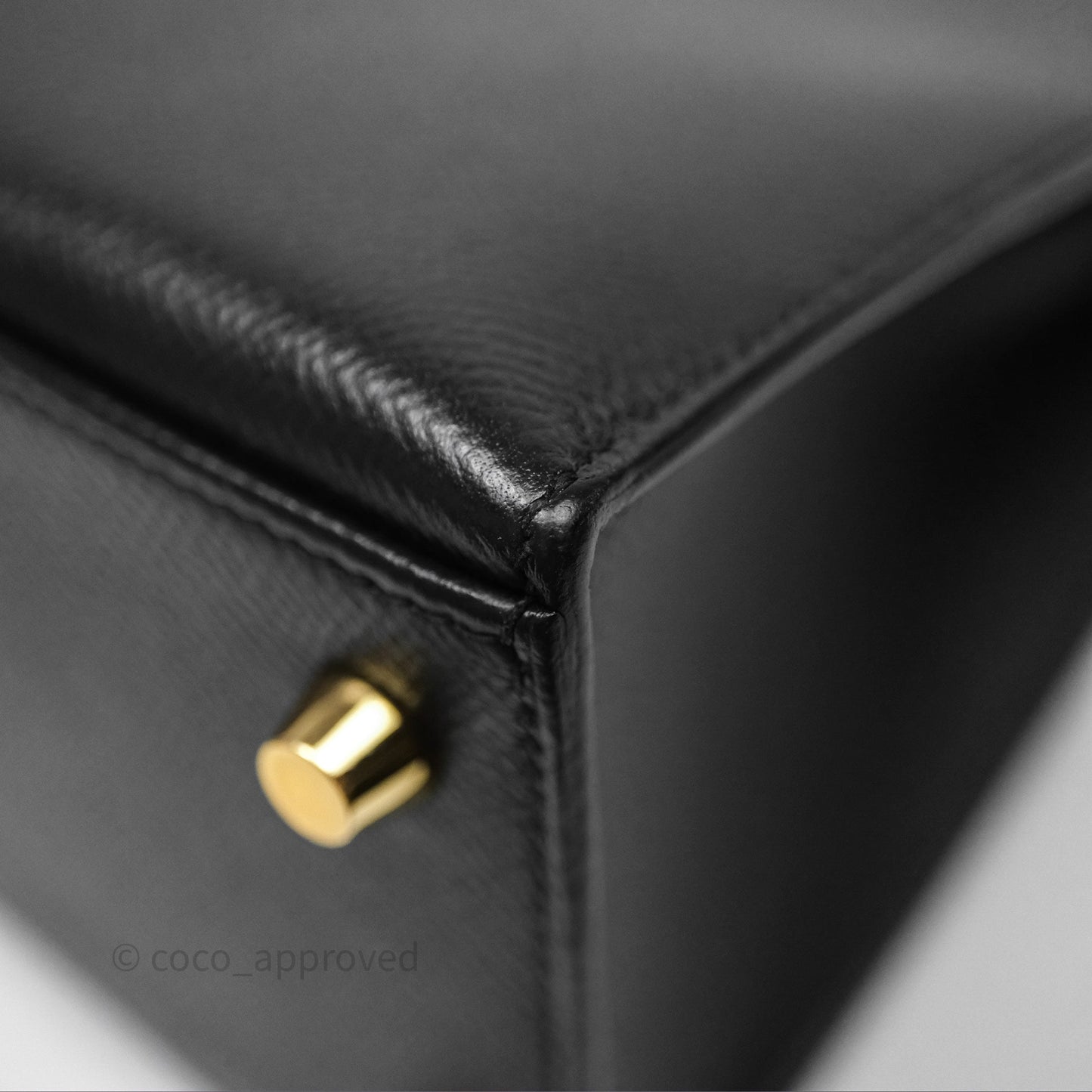 Hermès Kelly 25 Sellier Black Noir 89 Veau Epsom Gold Hardware