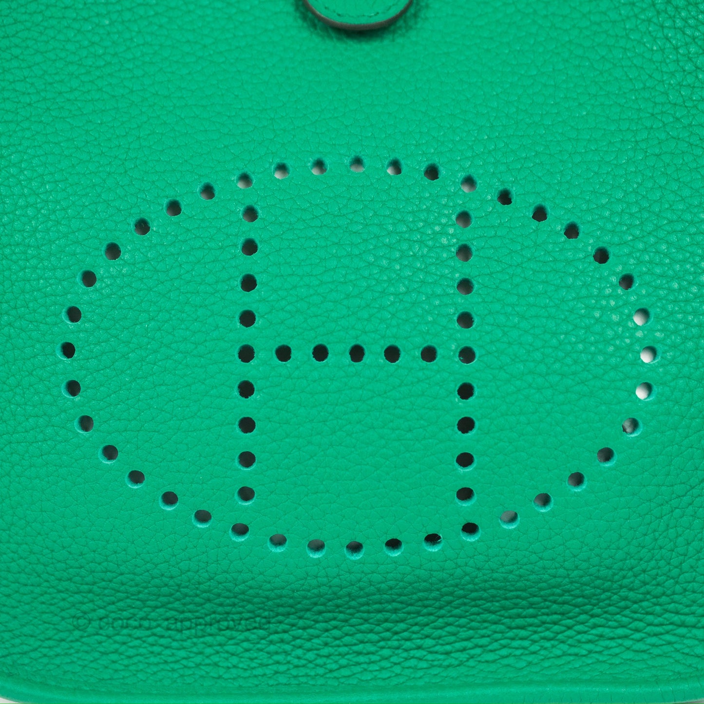 Hermès Mini Evelyne 16 Vert Jade Clemence Palladium Hardware