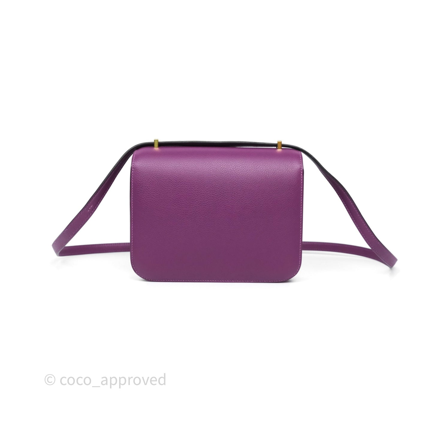 Hermès Constance Mini 18cm Anemone P9 Evercolor Gold Hardware
