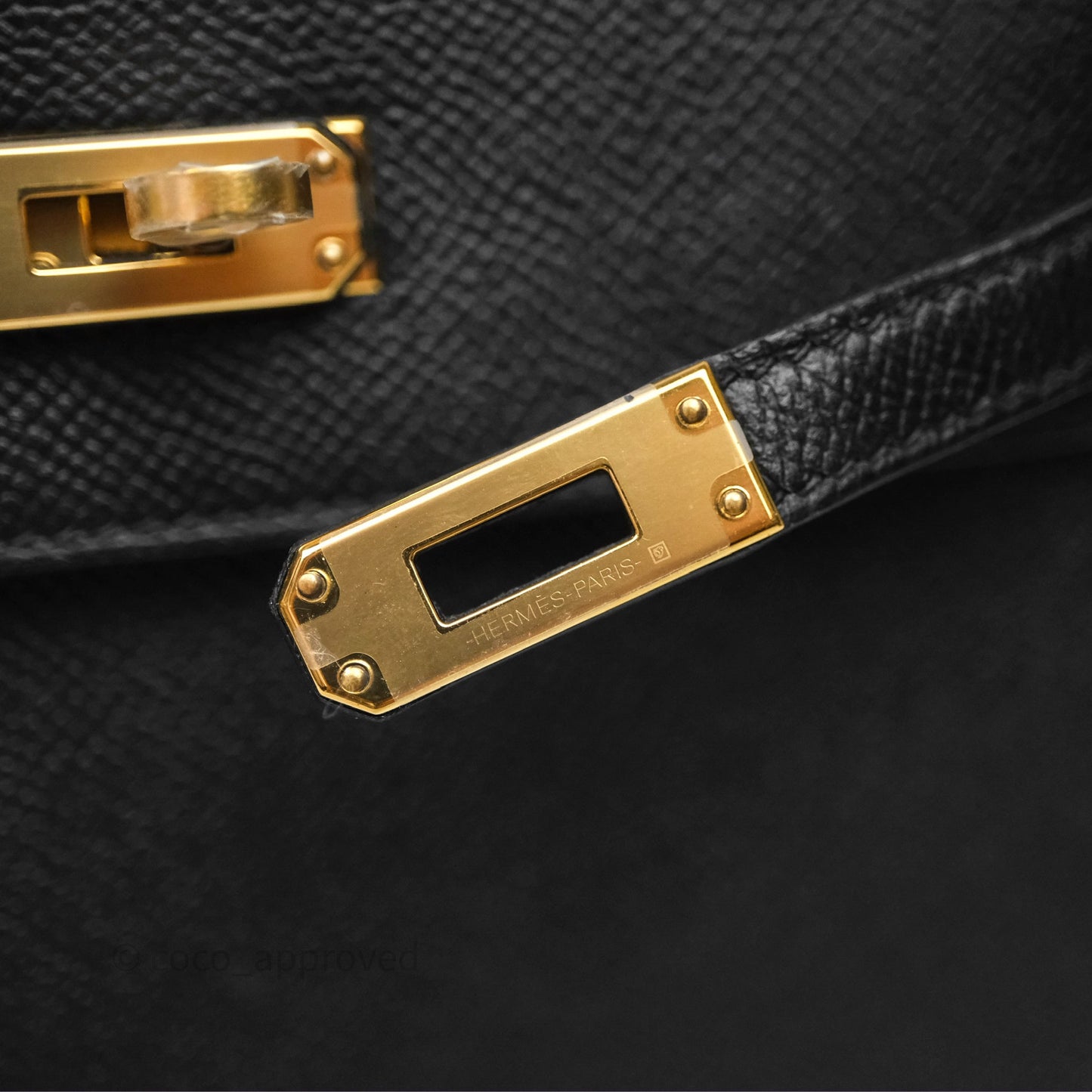 Hermès Kelly 25 Sellier Black Noir 89 Veau Epsom Gold Hardware