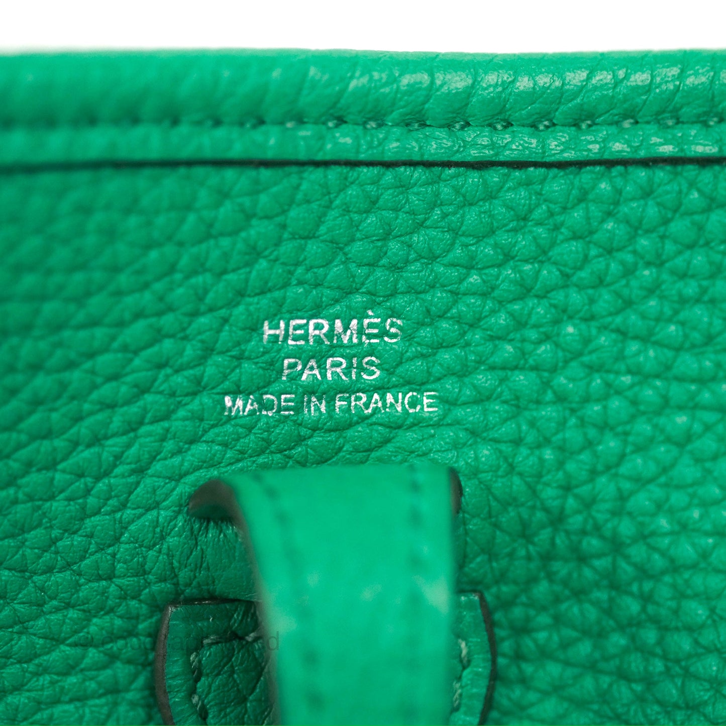 Hermès Mini Evelyne 16 Vert Jade Clemence Palladium Hardware