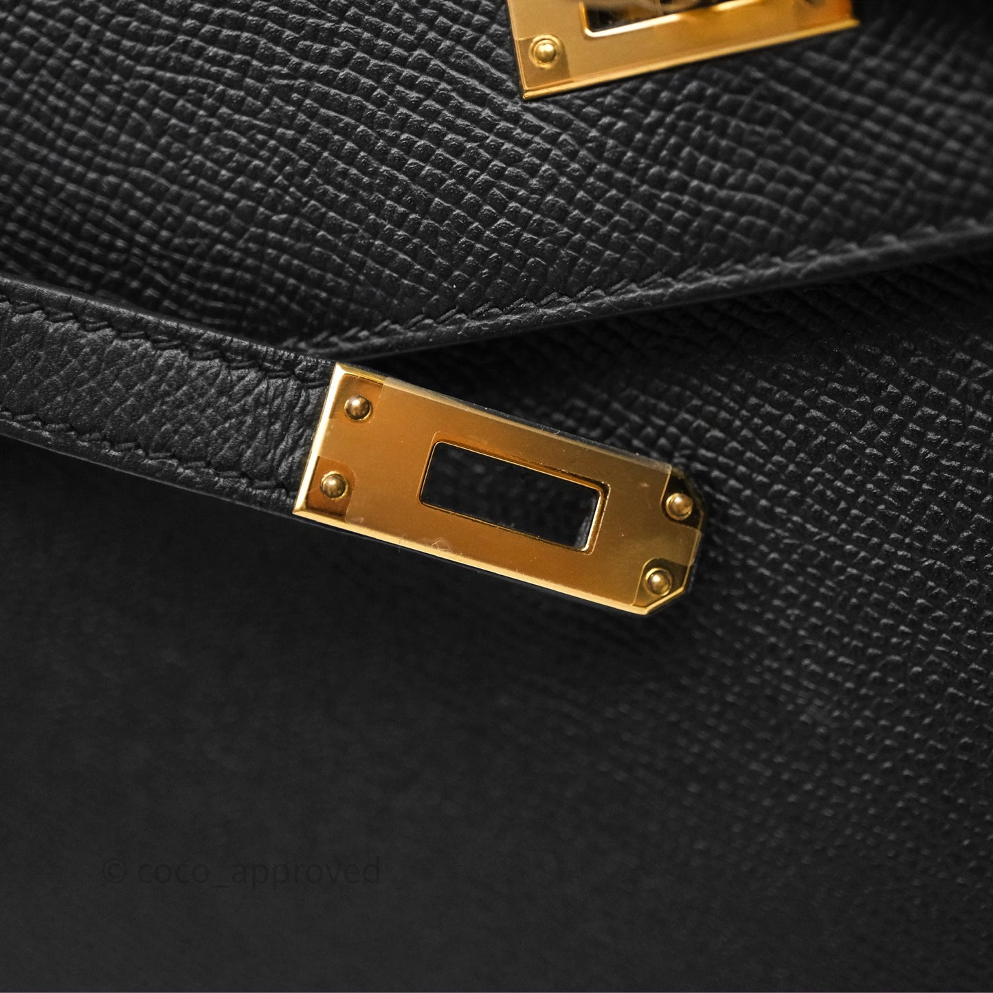 Hermès Kelly 25 Sellier Black Noir 89 Veau Epsom Gold Hardware