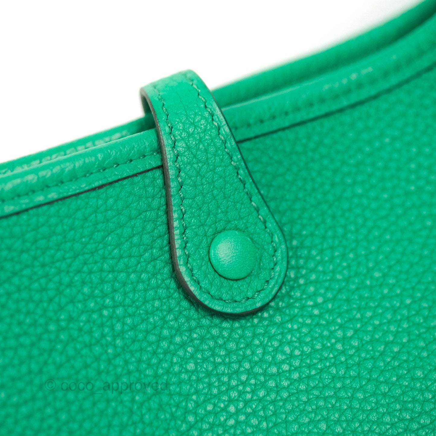 Hermès Mini Evelyne 16 Vert Jade Clemence Palladium Hardware