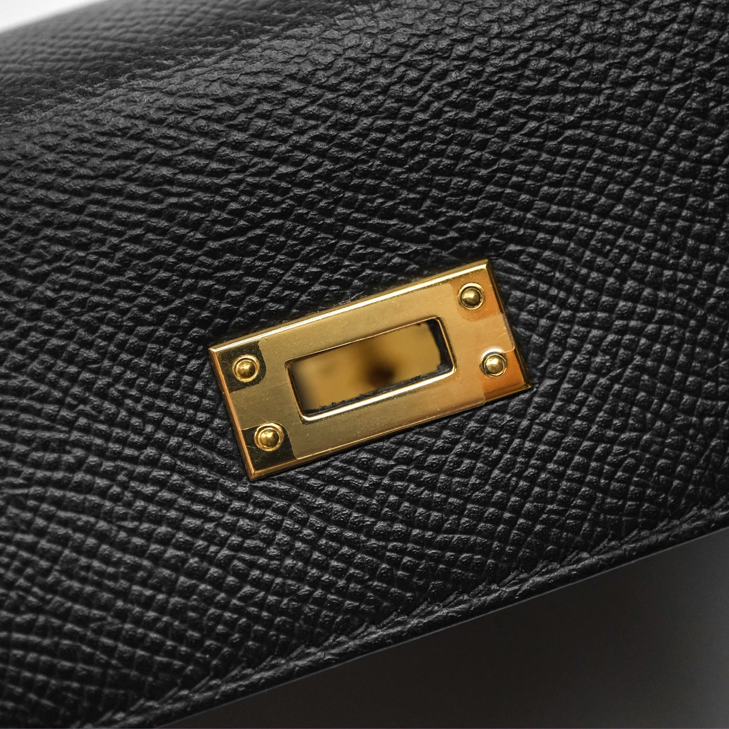 Hermès Kelly 25 Sellier Black Noir 89 Veau Epsom Gold Hardware