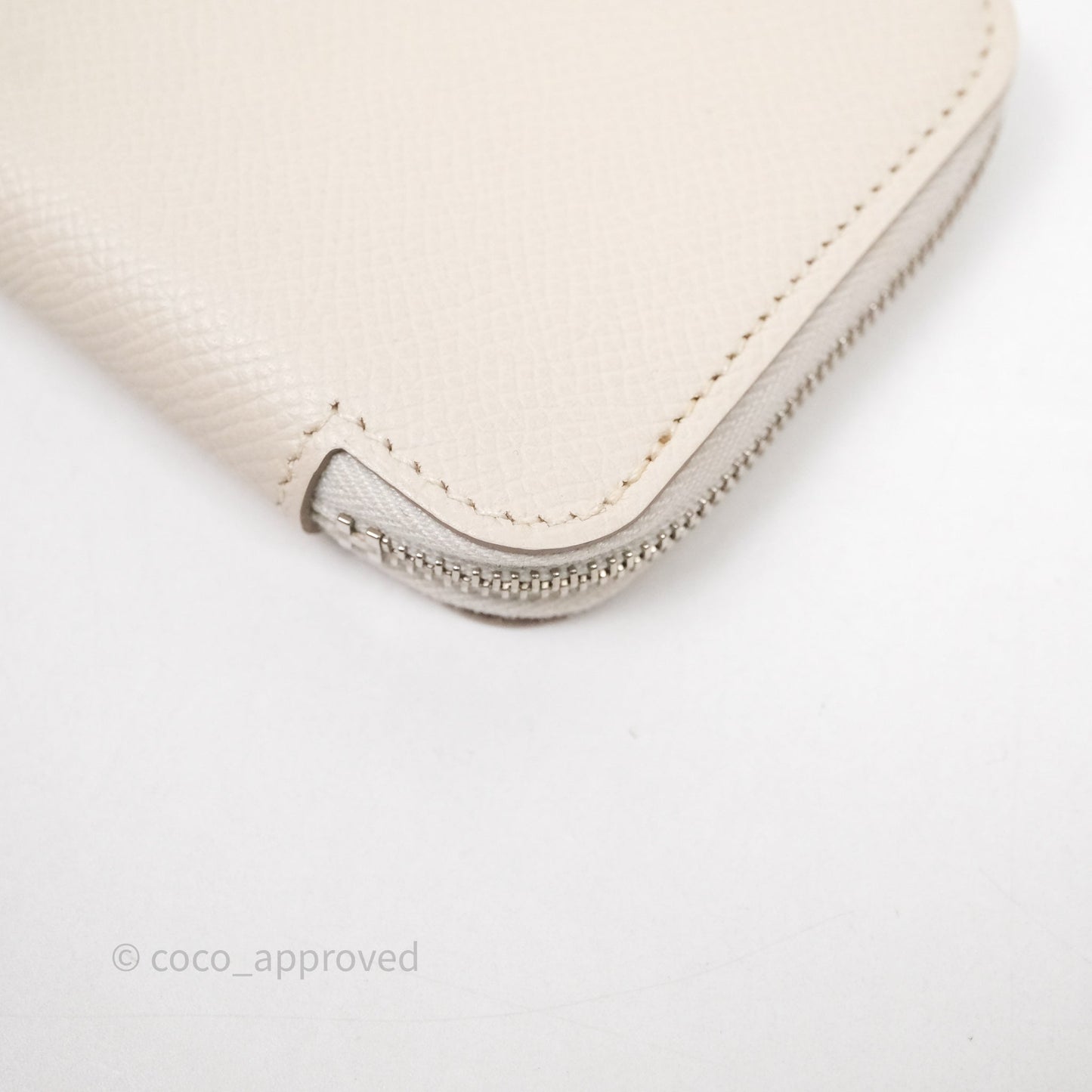 Hermès Silk'In Change Purse Craie