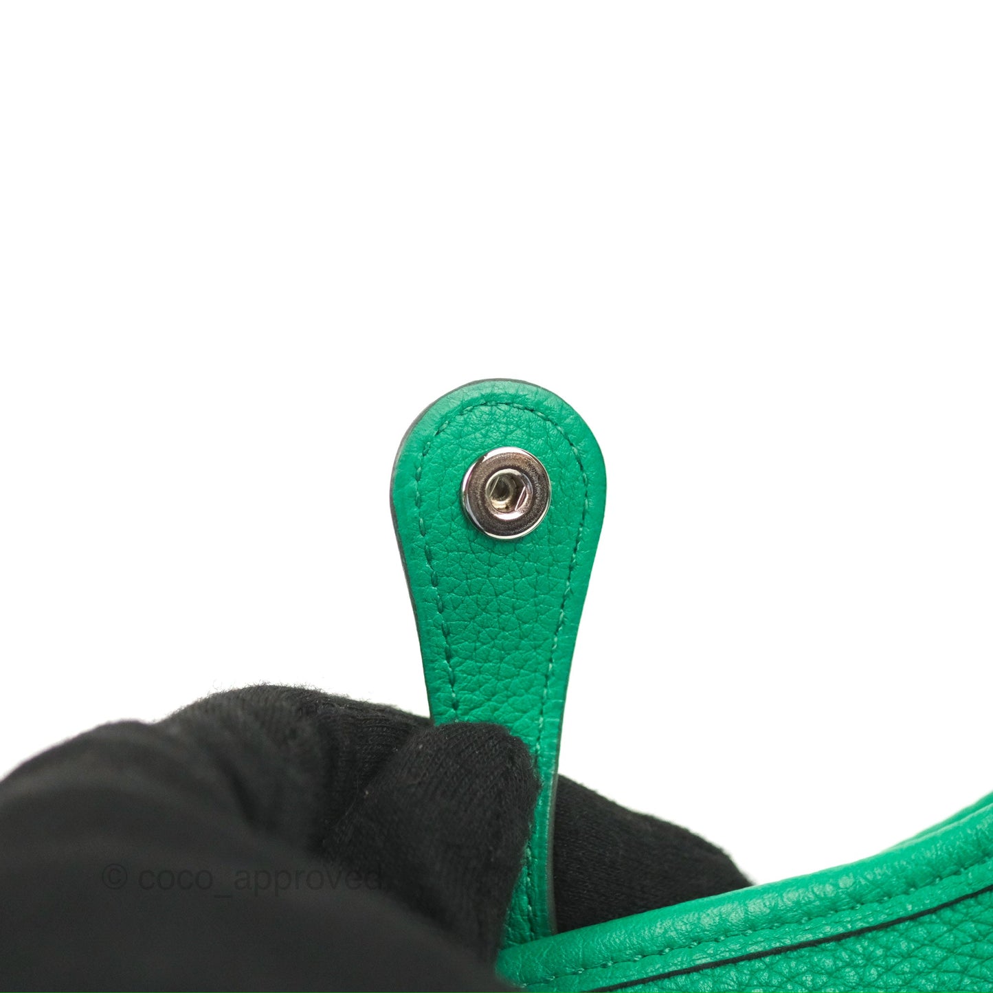 Hermès Mini Evelyne 16 Vert Jade Clemence Palladium Hardware