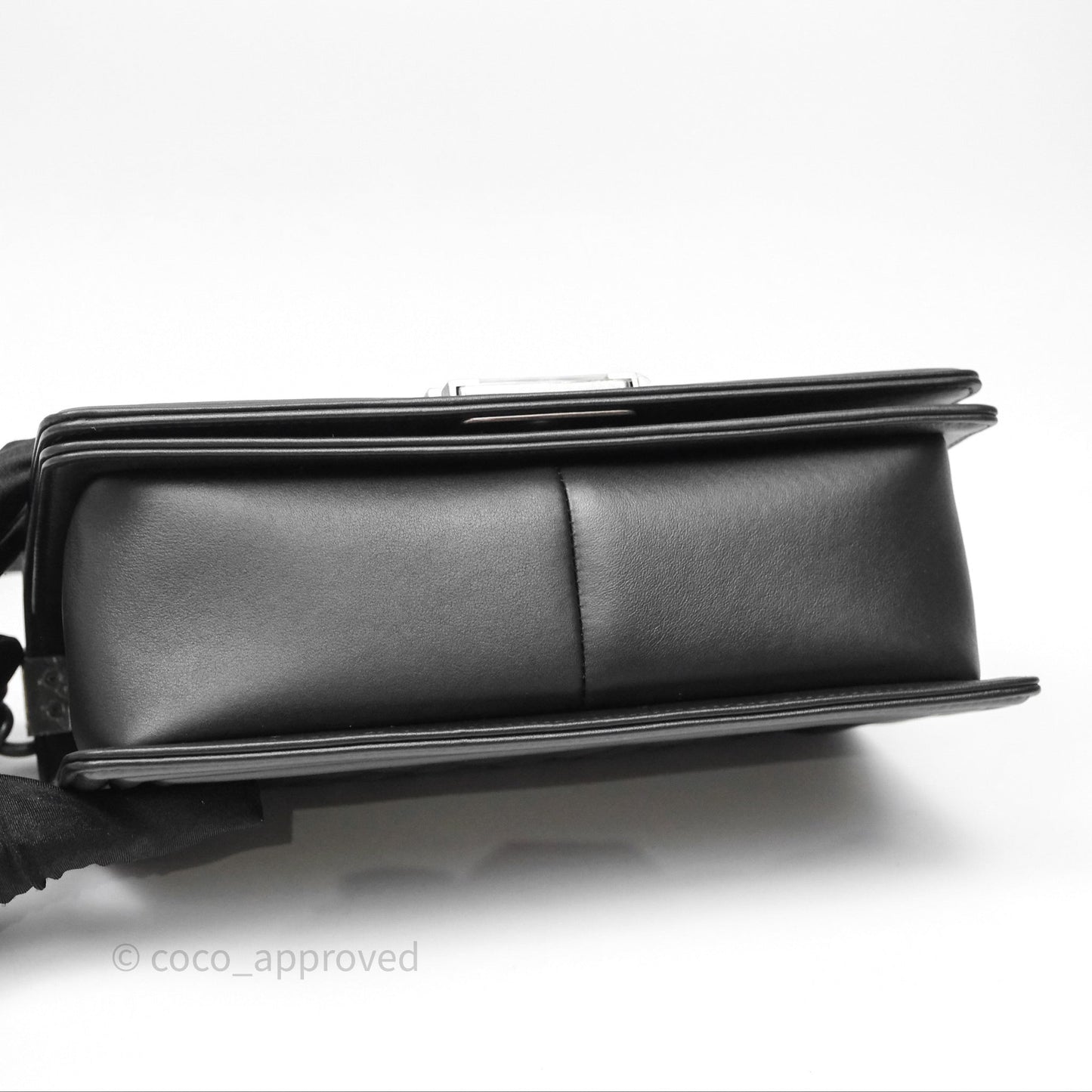 Chanel Quilted Medium Boy Black Lambskin Ruthenium Hardware