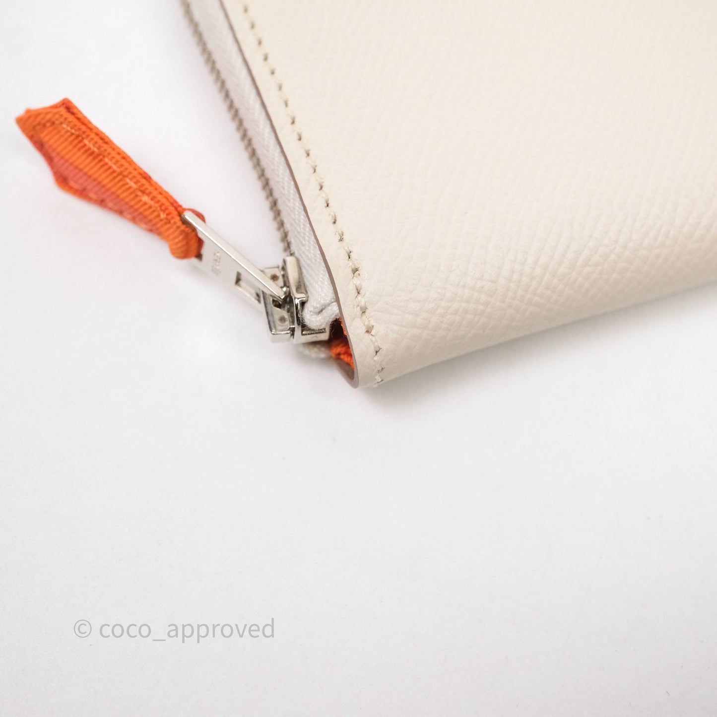 Hermès Silk'In Change Purse Craie
