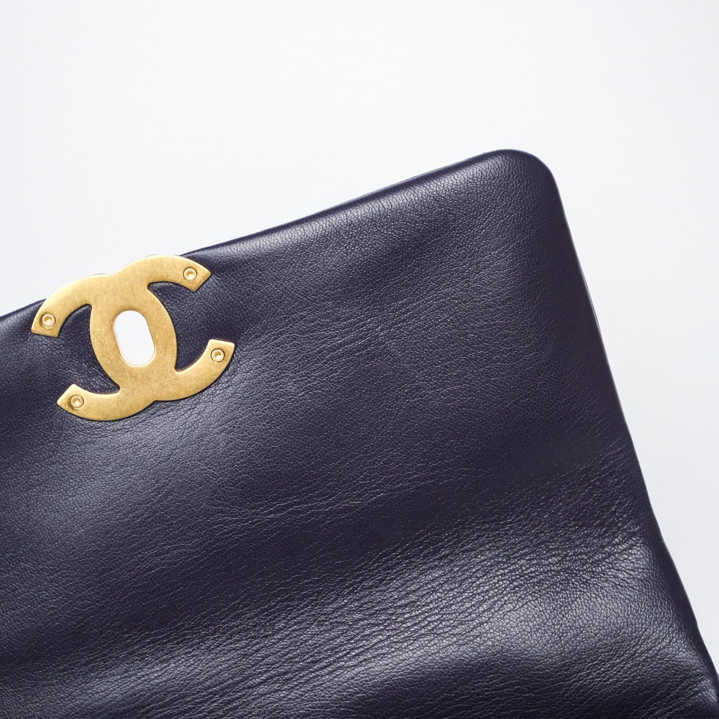 Chanel 19 Small Dark Purple Mixed Hardware
