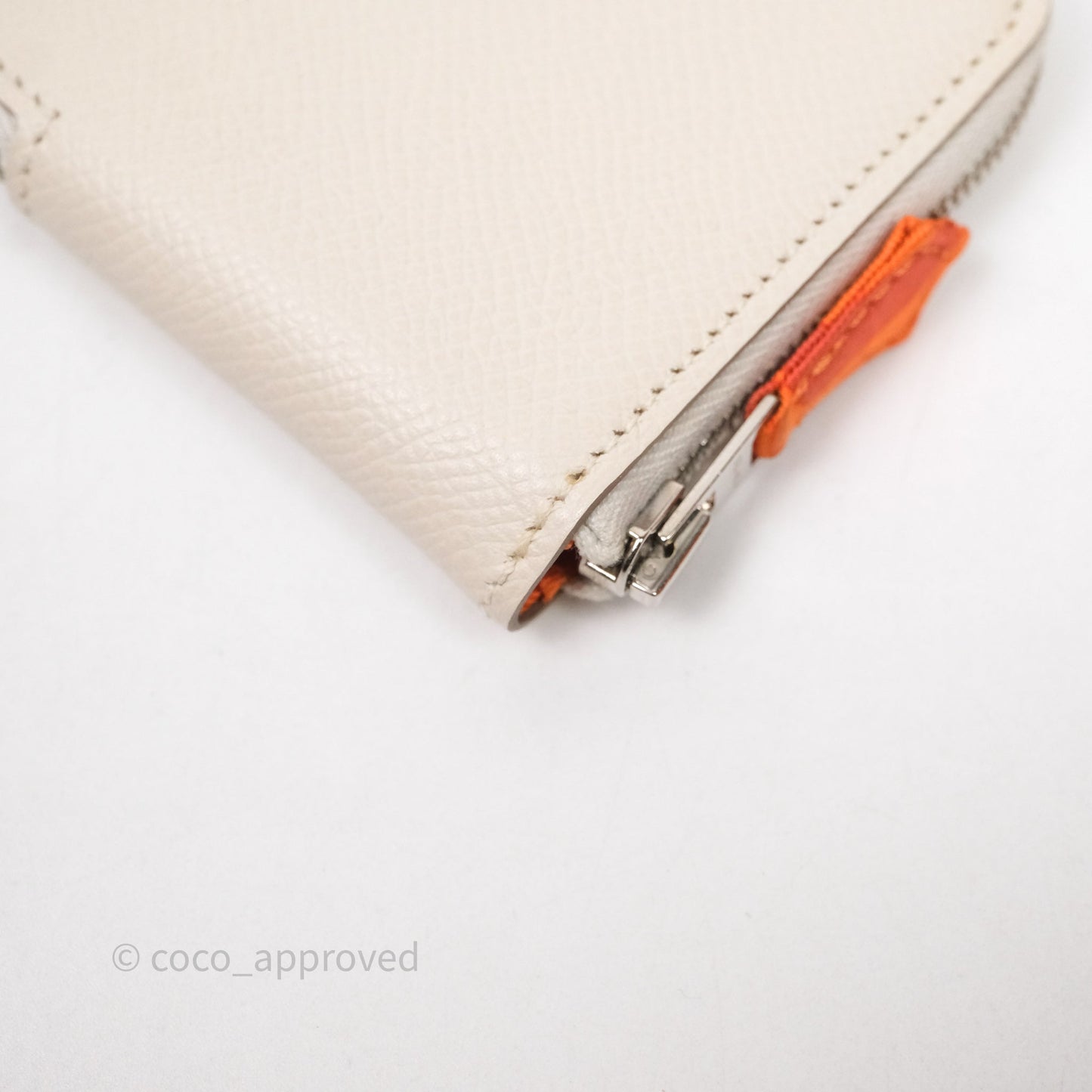 Hermès Silk'In Change Purse Craie