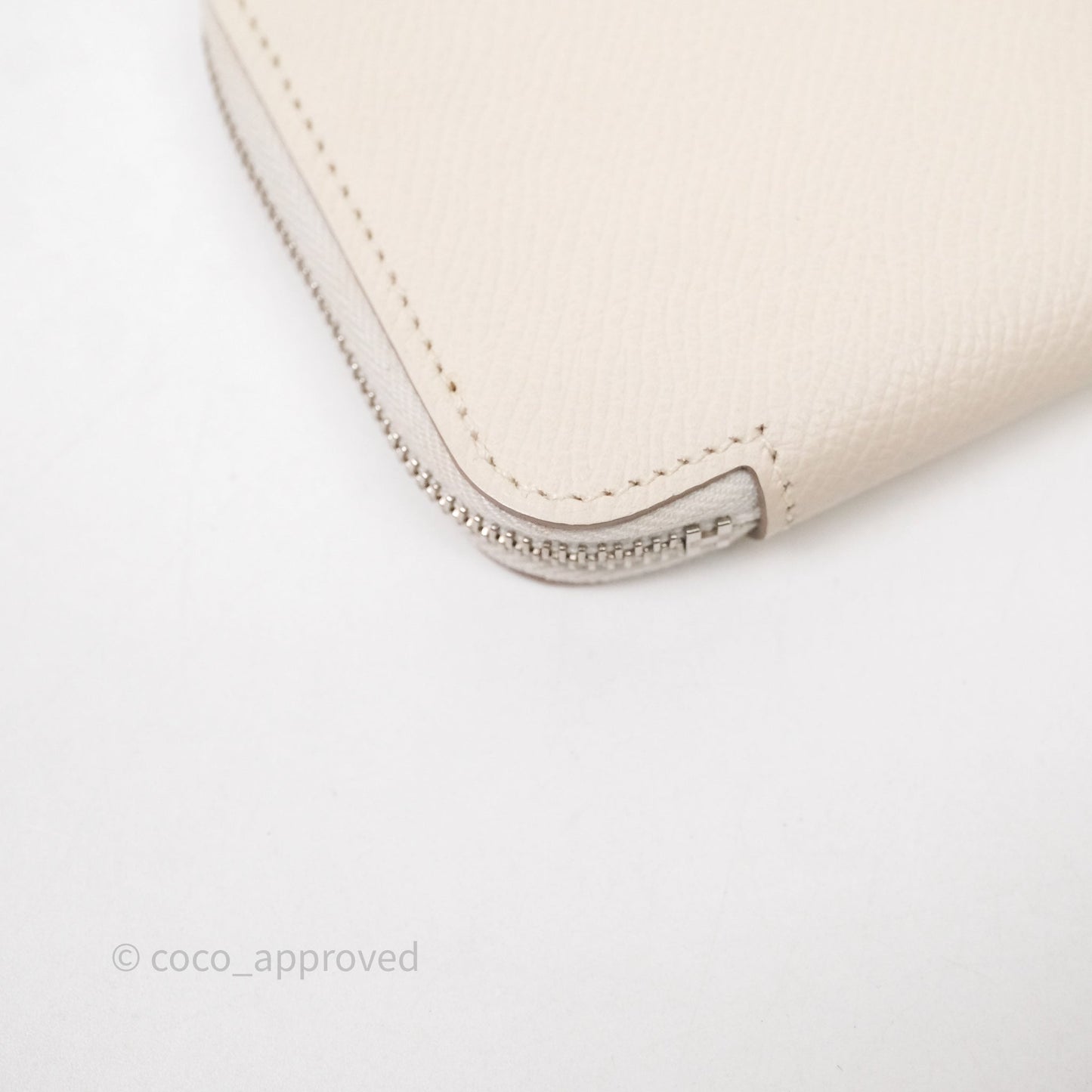 Hermès Silk'In Change Purse Craie