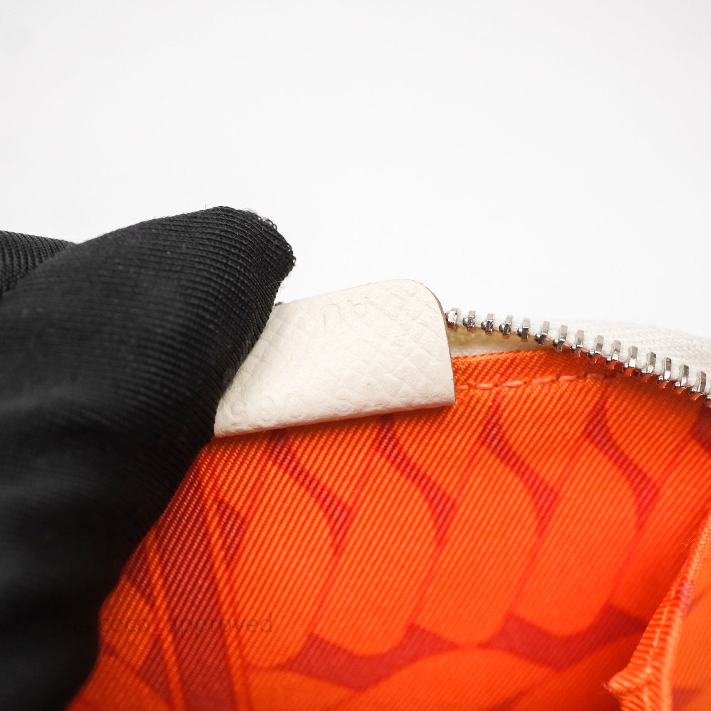 Hermès Silk'In Change Purse Craie