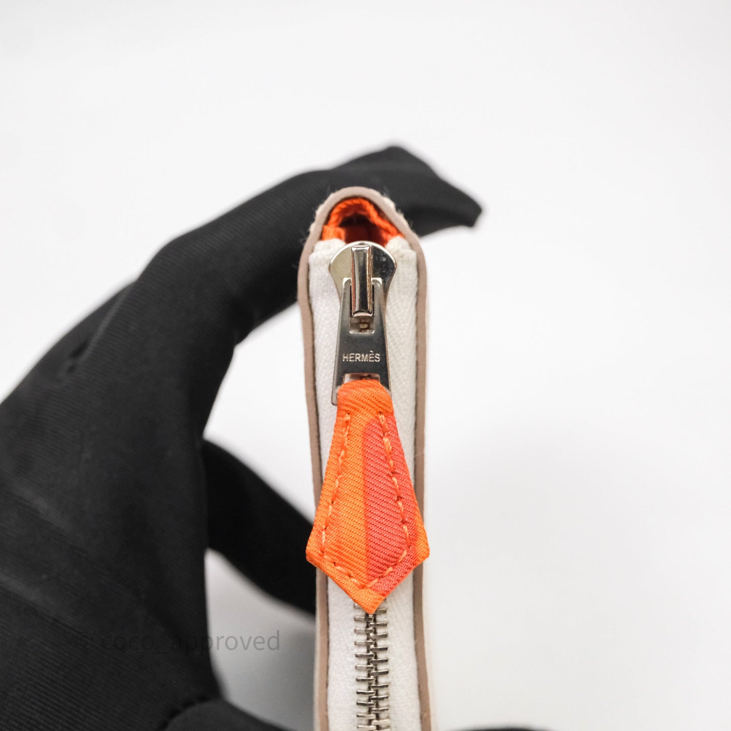 Hermès Silk'In Change Purse Craie