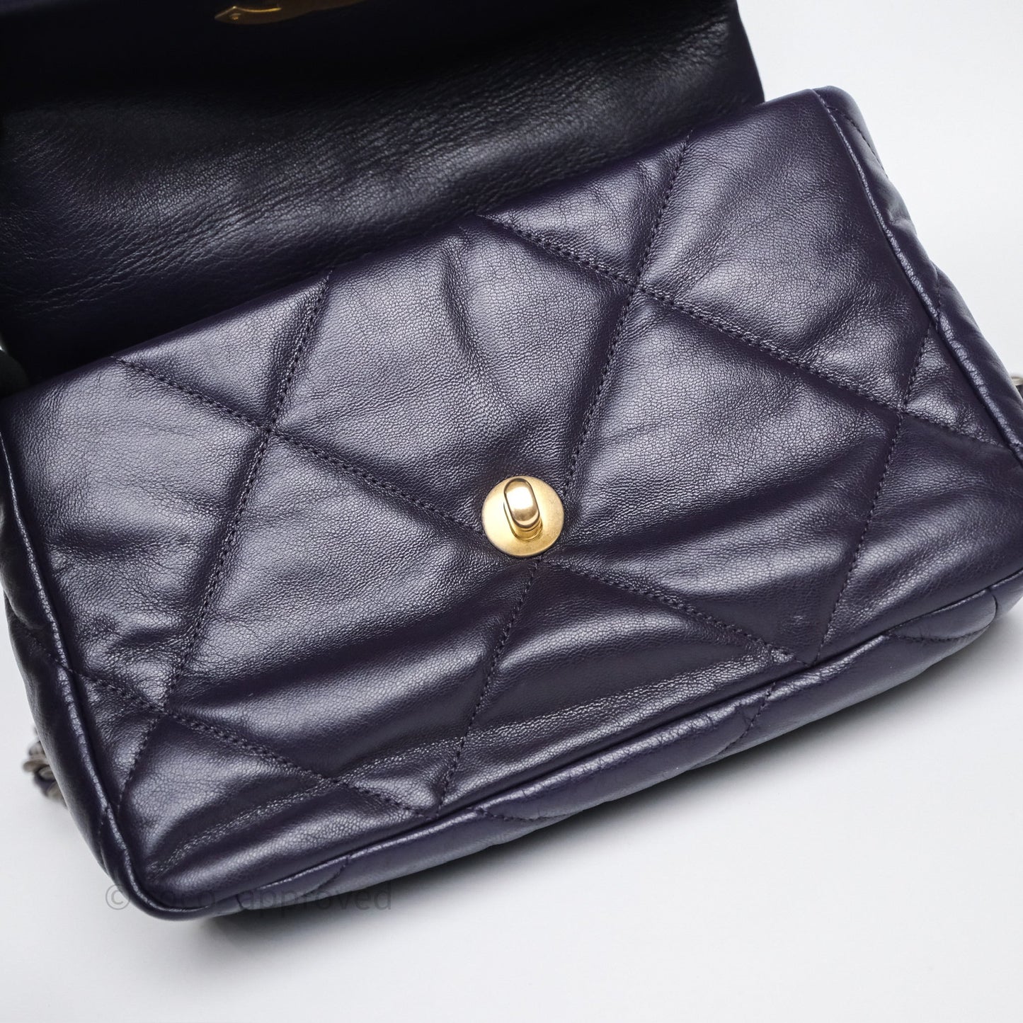 Chanel 19 Small Dark Purple Mixed Hardware