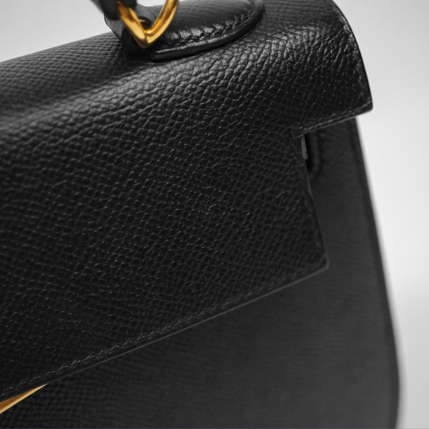 Hermès Kelly 25 Sellier Black Noir 89 Veau Epsom Gold Hardware