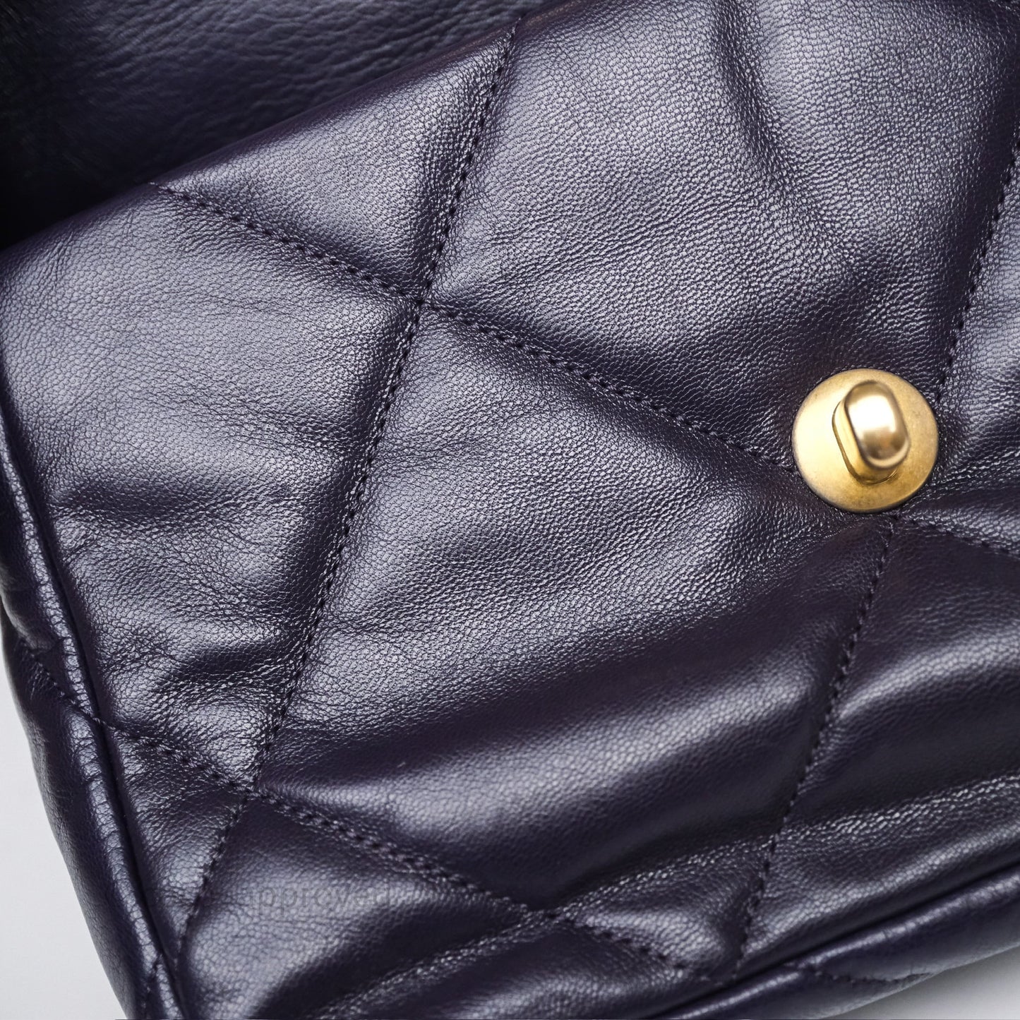 Chanel 19 Small Dark Purple Mixed Hardware
