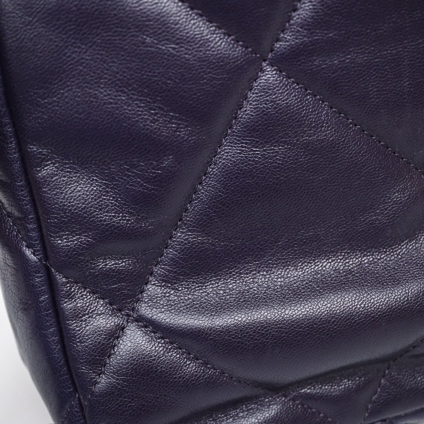 Chanel 19 Small Dark Purple Mixed Hardware