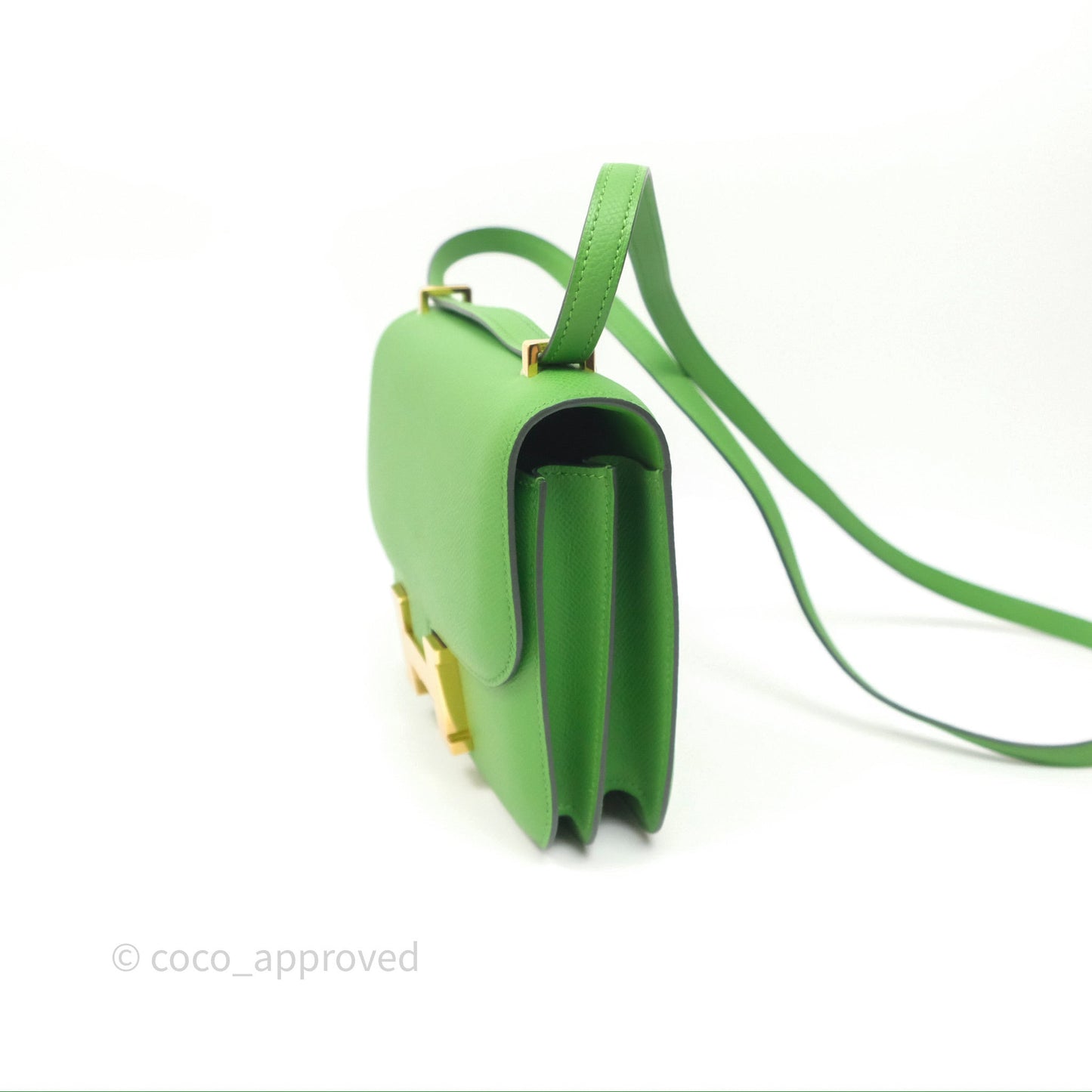 Hermès Constance Mini 18cm Vert Yucca A8 Epsom Gold Hardware