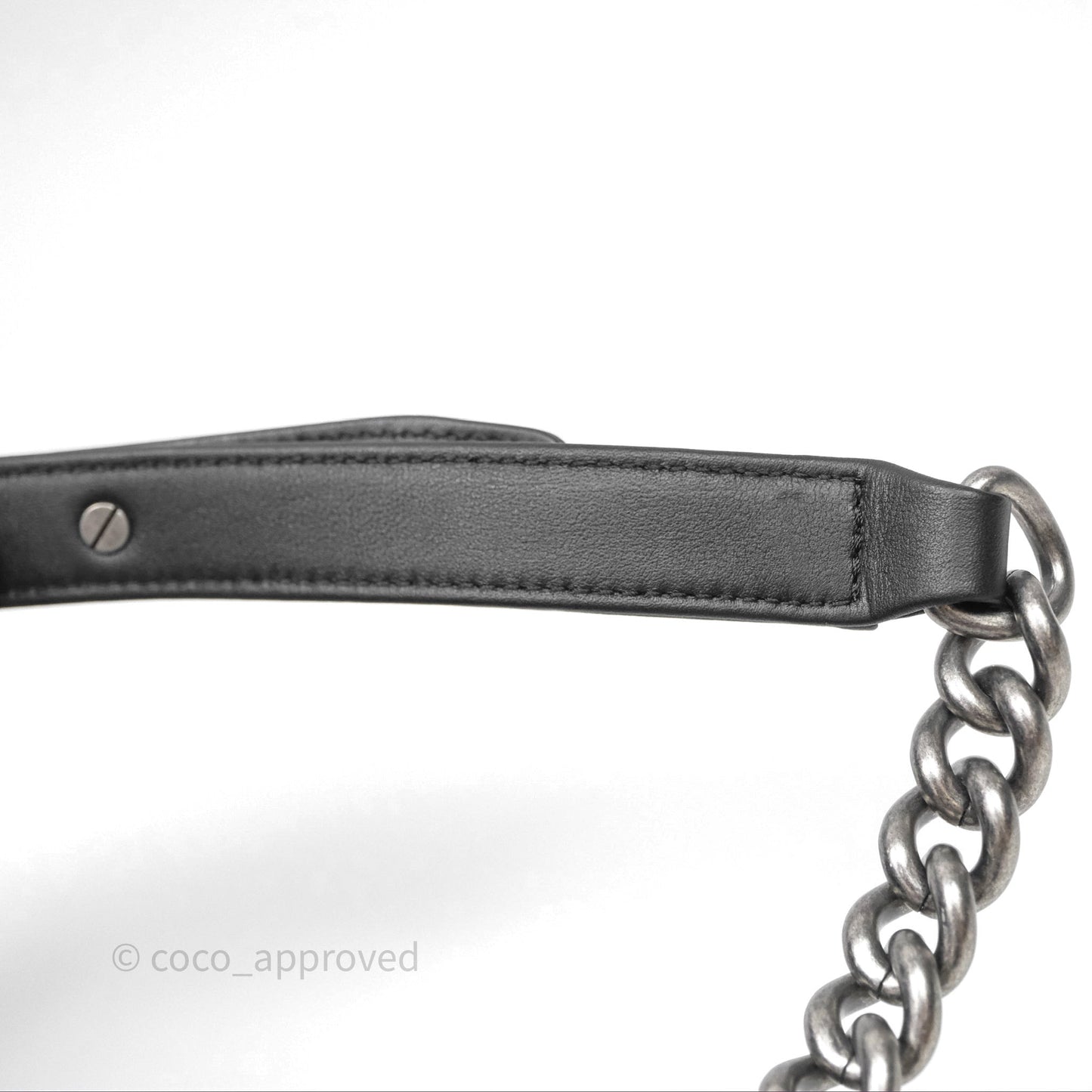 Chanel Quilted Medium Boy Black Lambskin Ruthenium Hardware