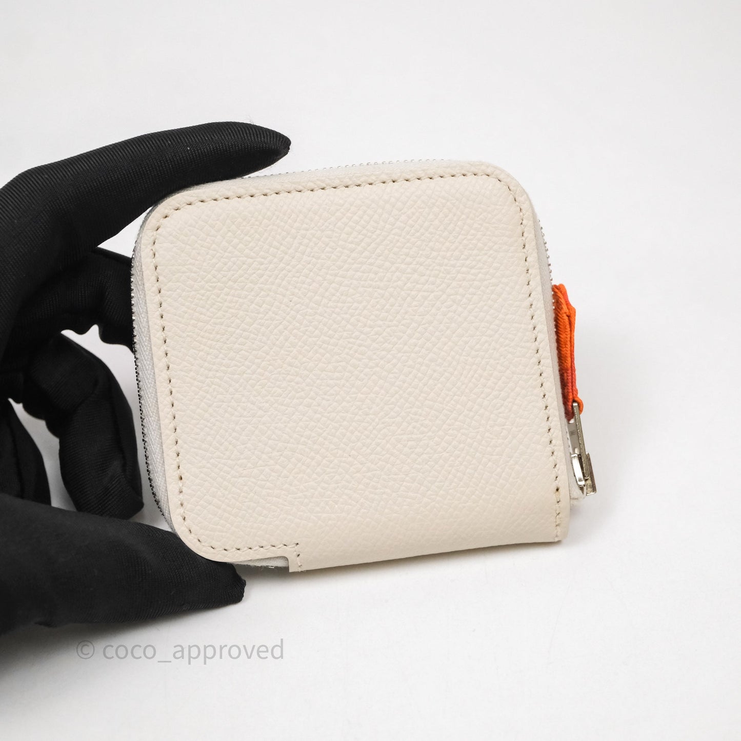 Hermès Silk'In Change Purse Craie