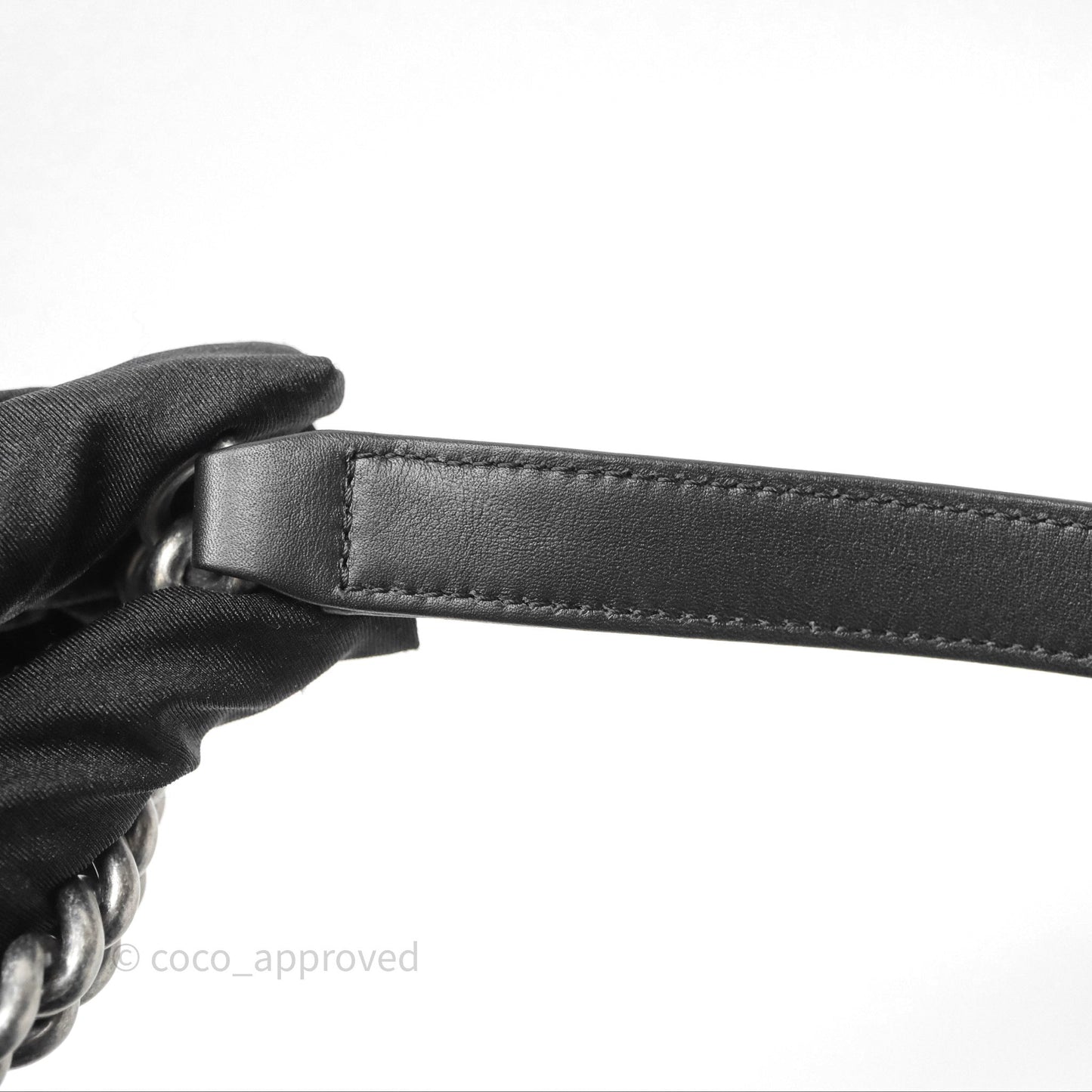 Chanel Quilted Medium Boy Black Lambskin Ruthenium Hardware