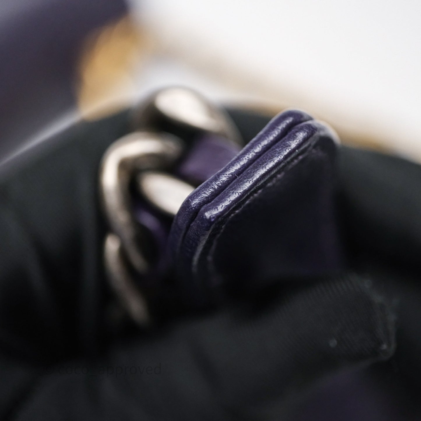 Chanel 19 Small Dark Purple Mixed Hardware