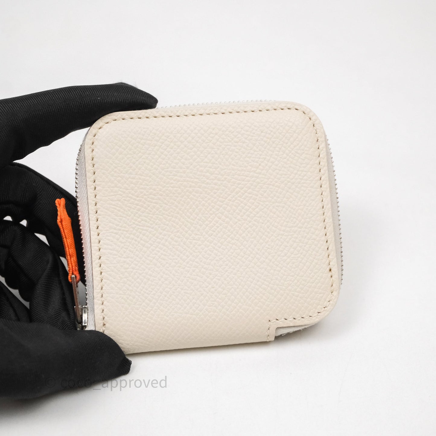 Hermès Silk'In Change Purse Craie