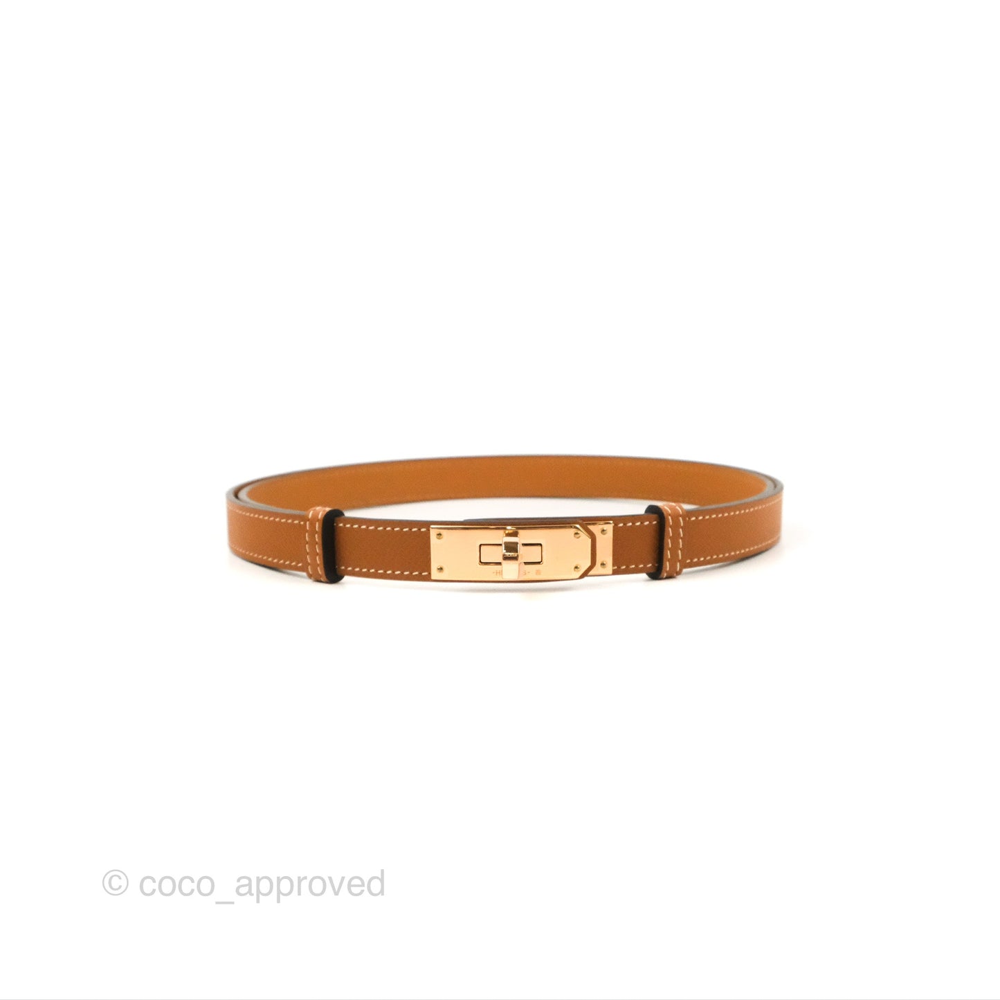Hermès Epsom Kelly Buckle Belt Rose Gold Hardware