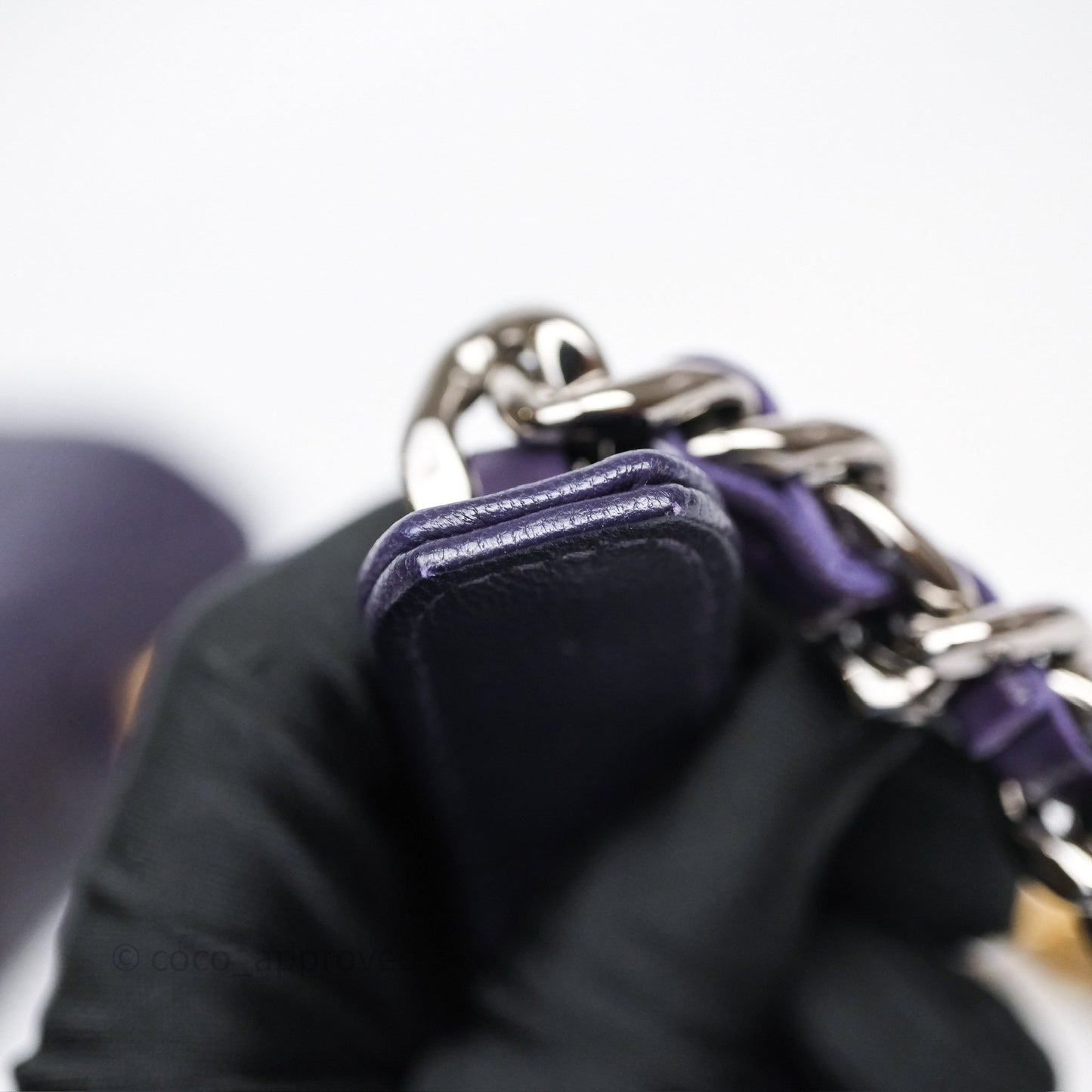 Chanel 19 Small Dark Purple Mixed Hardware