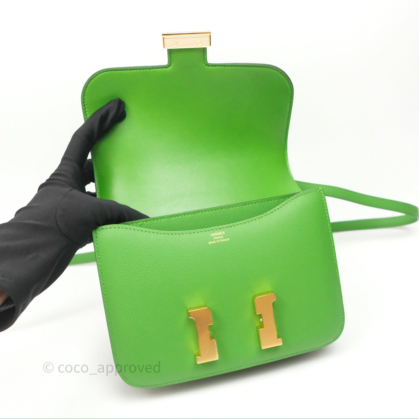 Hermès Constance Mini 18cm Vert Yucca A8 Epsom Gold Hardware