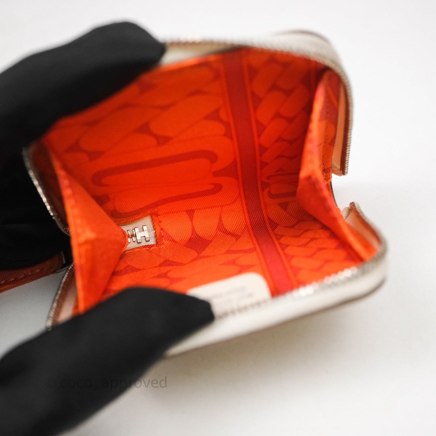Hermès Silk'In Change Purse Craie