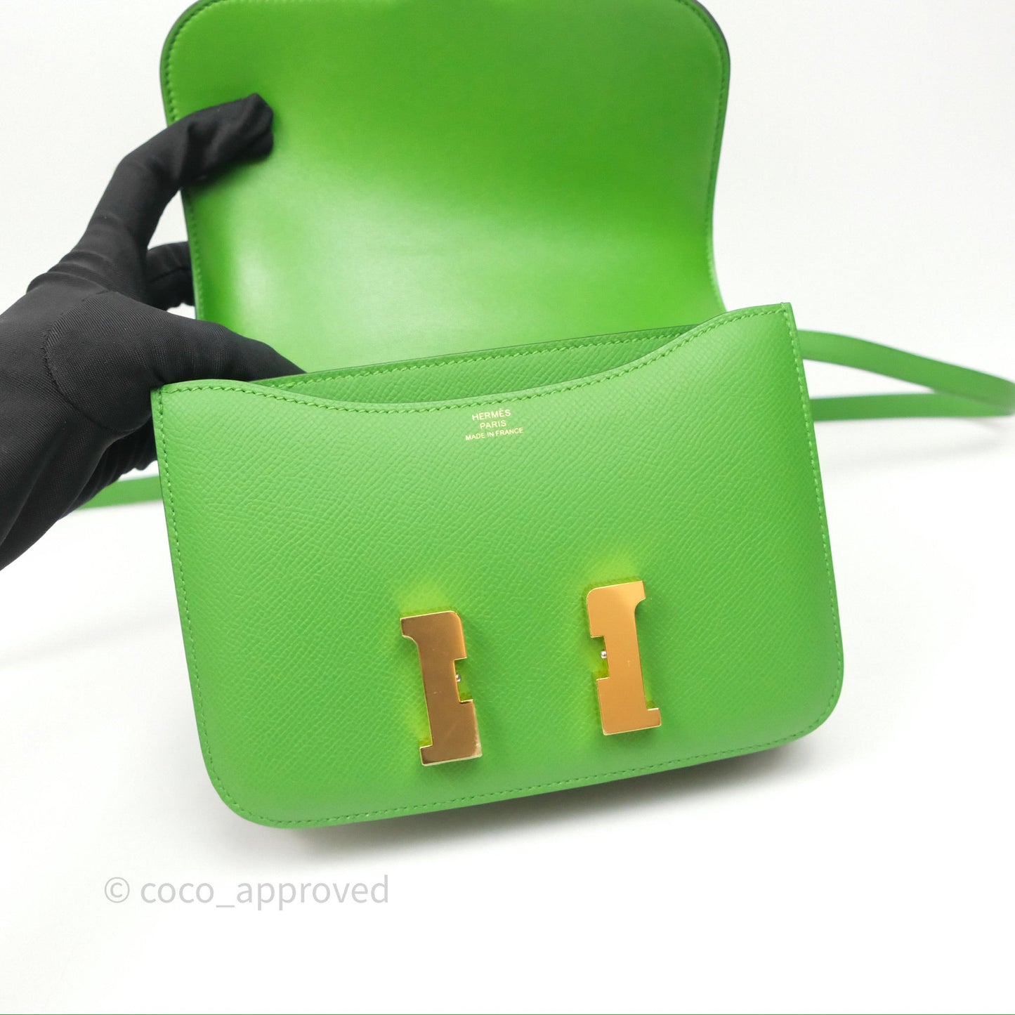 Hermès Constance Mini 18cm Vert Yucca A8 Epsom Gold Hardware