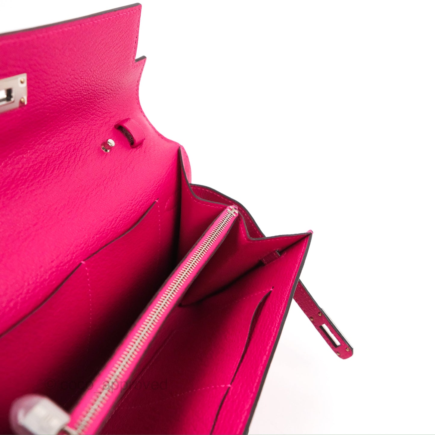 Hermès Kelly To Go Wallet Rose Mexico Chevre Mysore Palladium Hardware