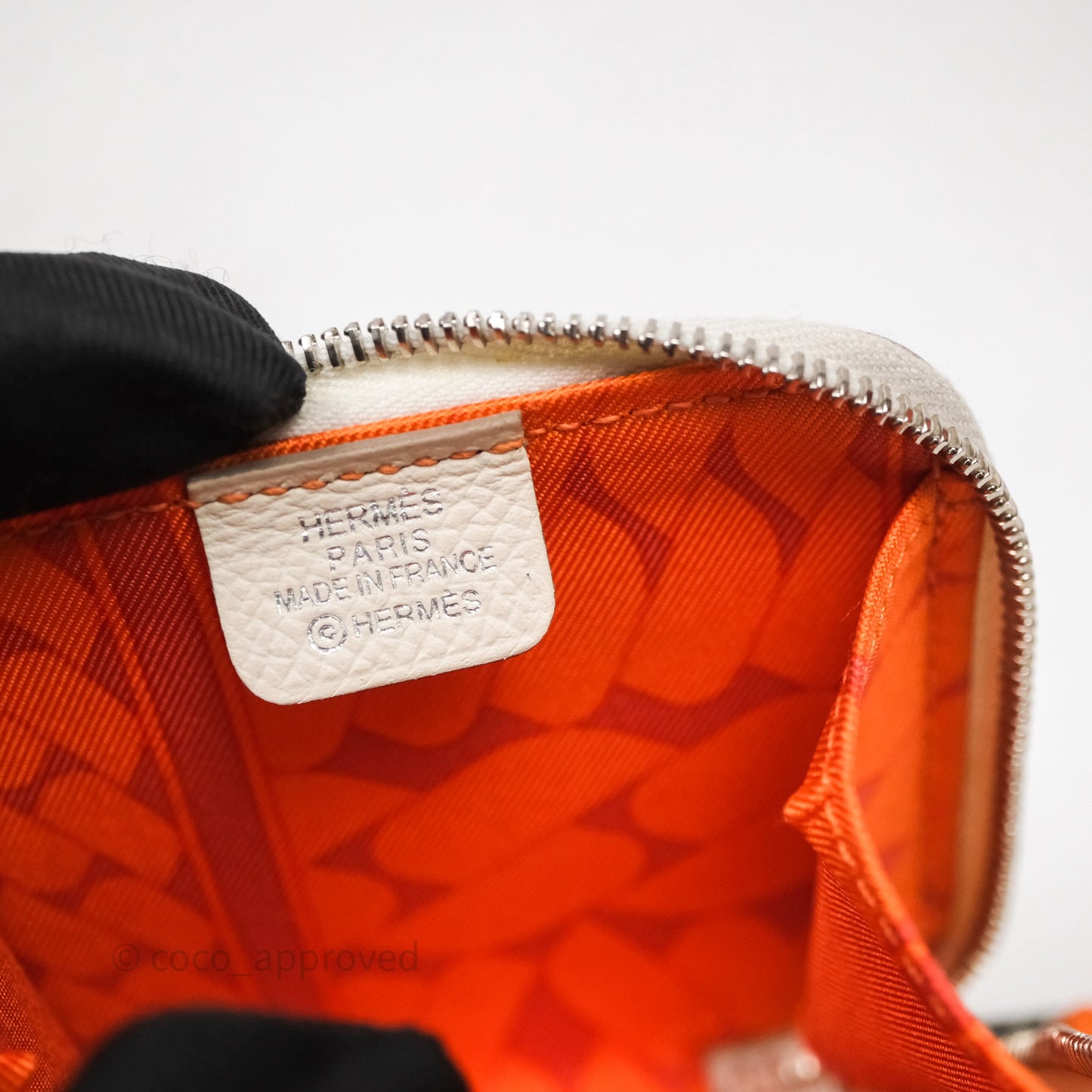 Hermès Silk'In Change Purse Craie