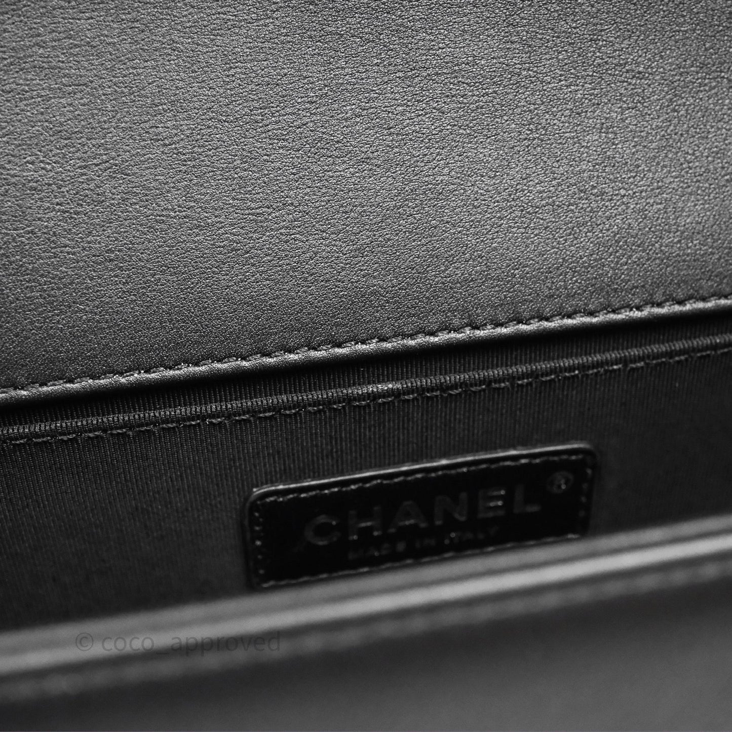 Chanel Quilted Medium Boy Black Lambskin Ruthenium Hardware