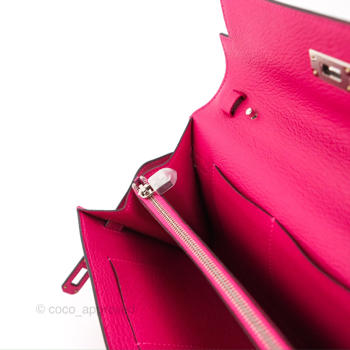 Hermès Kelly To Go Wallet Rose Mexico Chevre Mysore Palladium Hardware