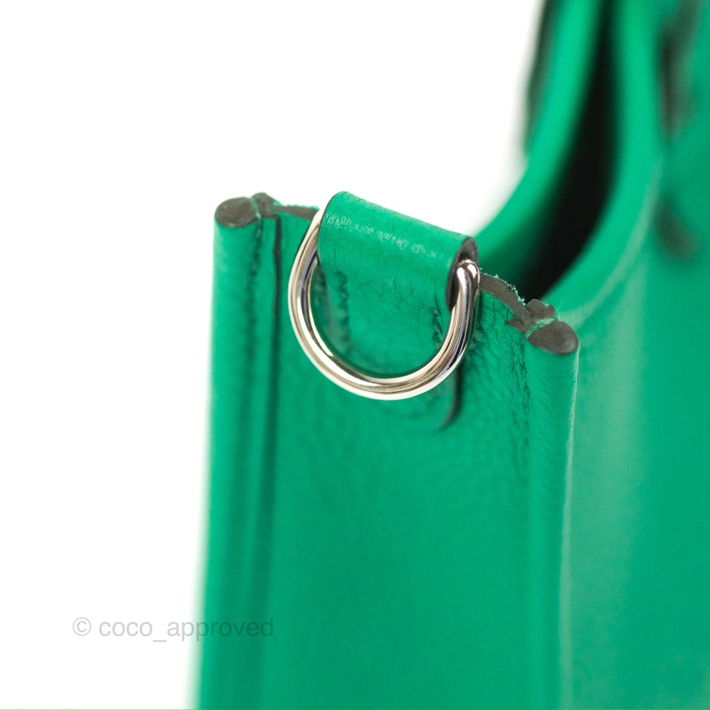 Hermès Mini Evelyne 16 Vert Jade Clemence Palladium Hardware