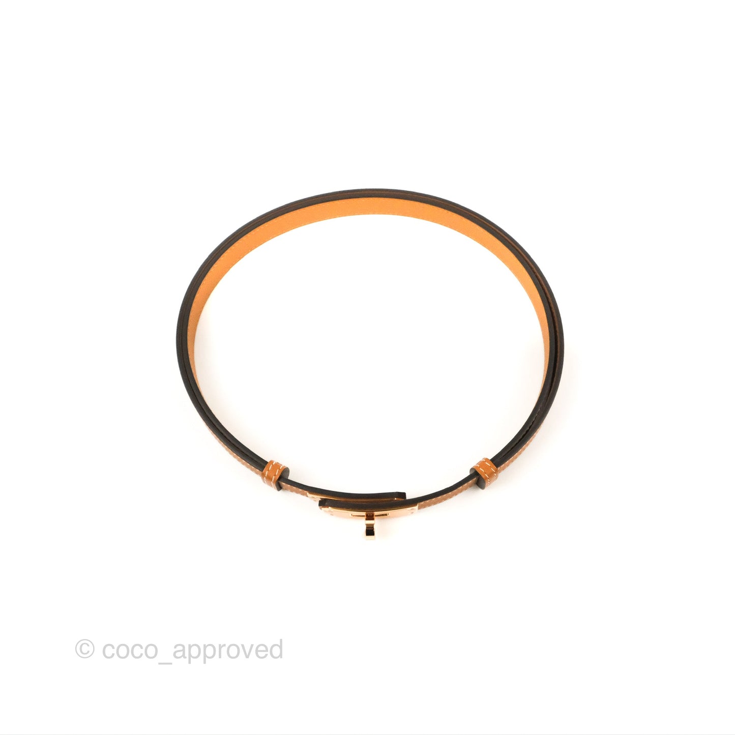 Hermès Epsom Kelly Buckle Belt Rose Gold Hardware