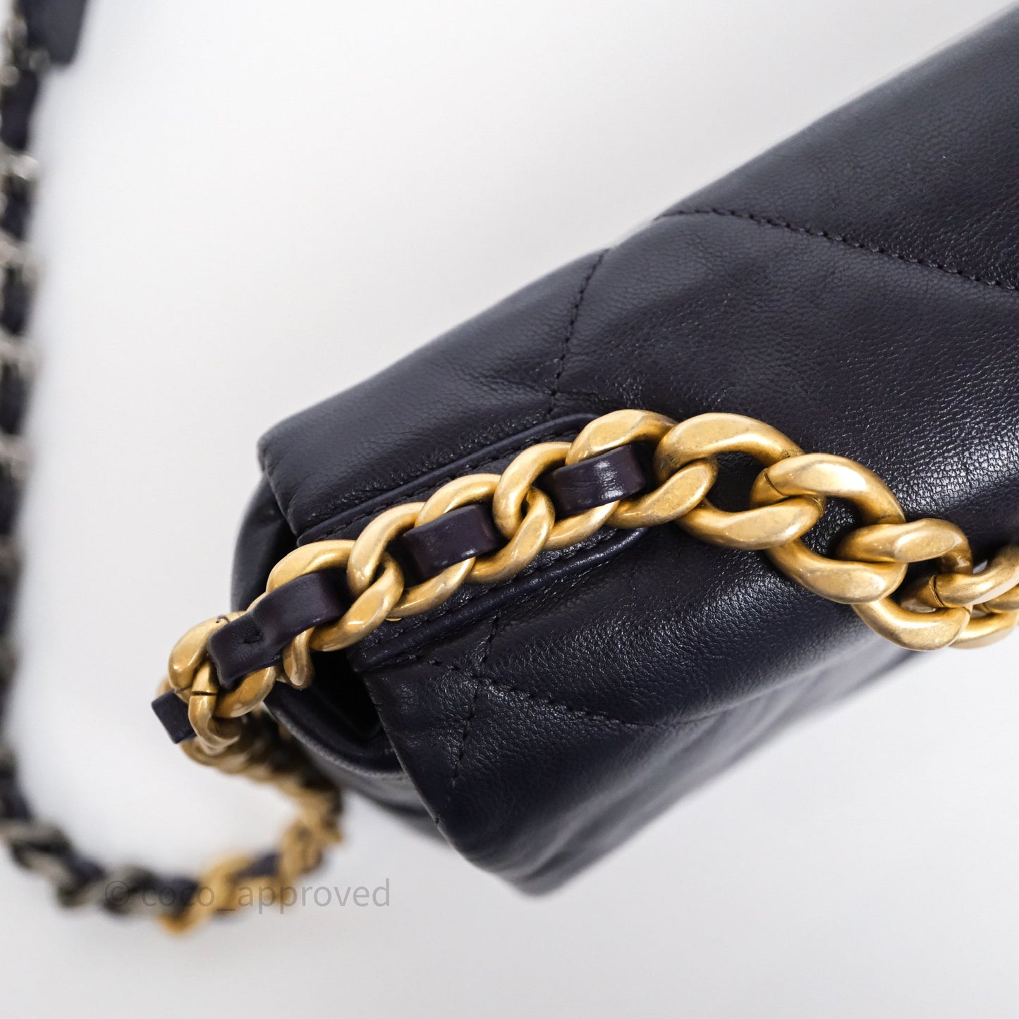 Chanel 19 Small Dark Purple Mixed Hardware