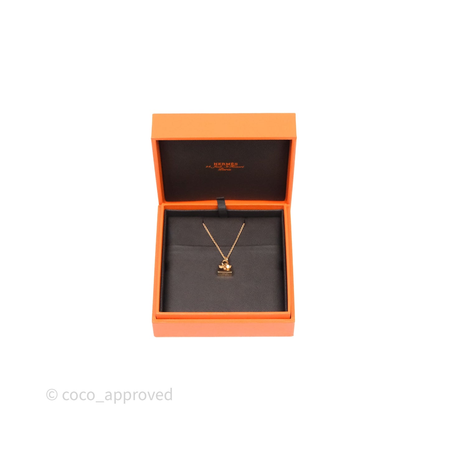 Hermès Birkin Amulette Pendant Necklace Rose Gold