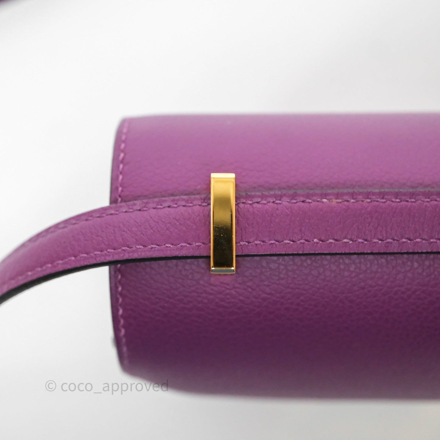 Hermès Constance Mini 18cm Anemone P9 Evercolor Gold Hardware