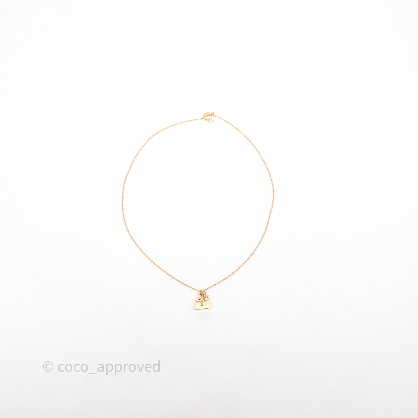Hermès Birkin Amulette Pendant Necklace Rose Gold