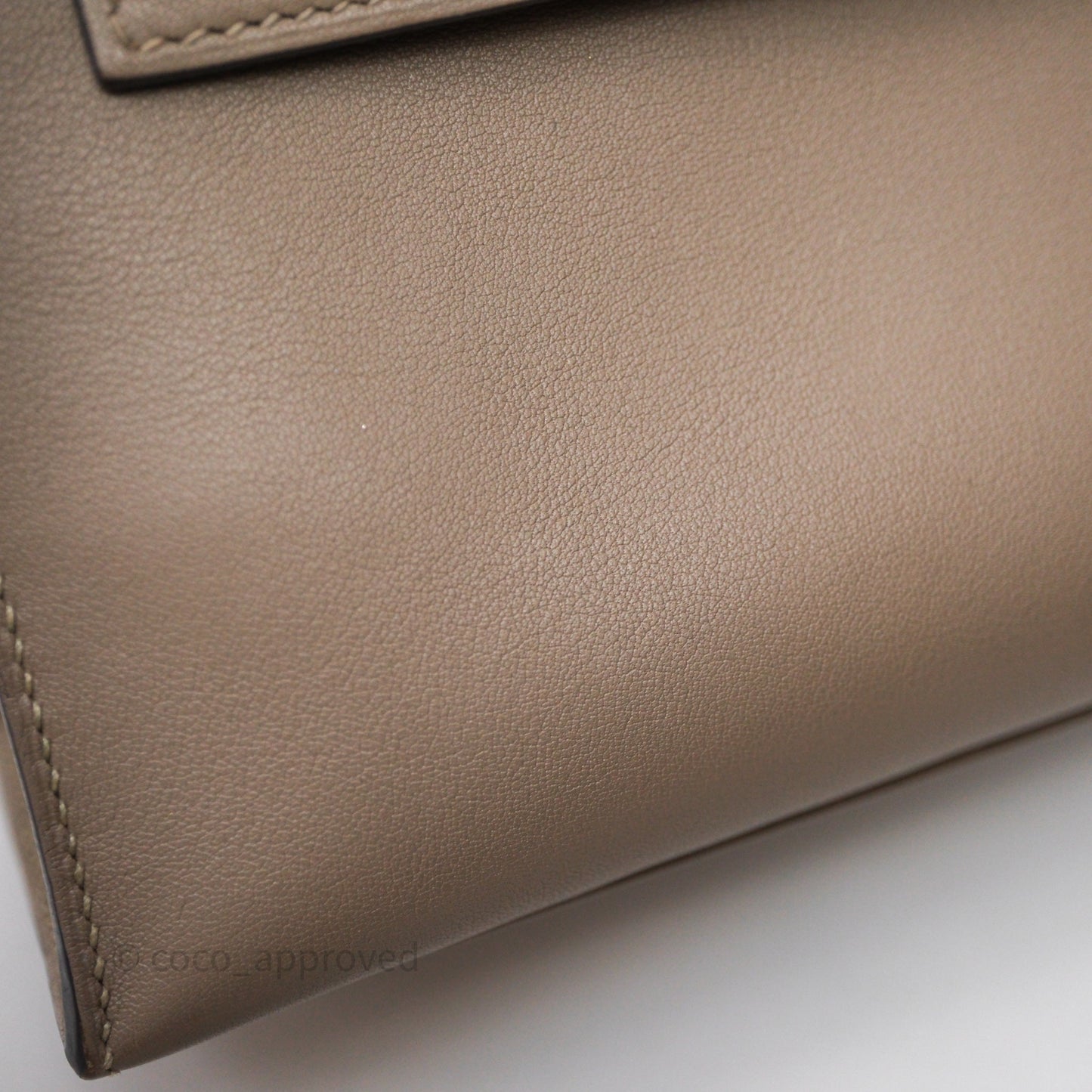 Hermès Kelly Pochette Gris Asphalte M8 Swift Gold Hardware