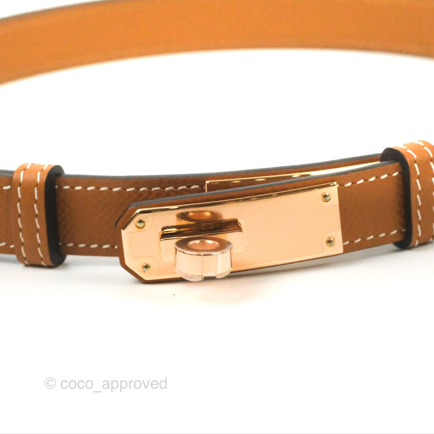 Hermès Epsom Kelly Buckle Belt Rose Gold Hardware