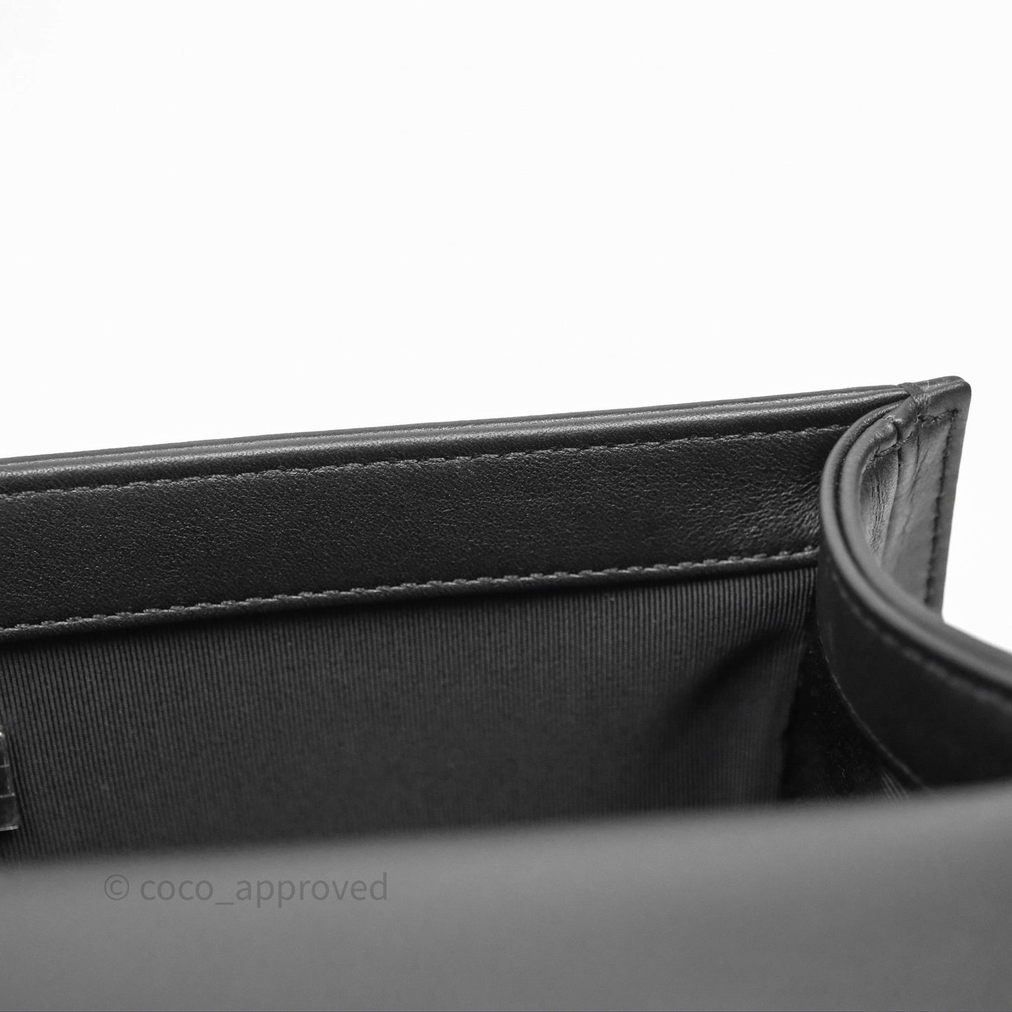Chanel Quilted Medium Boy Black Lambskin Ruthenium Hardware