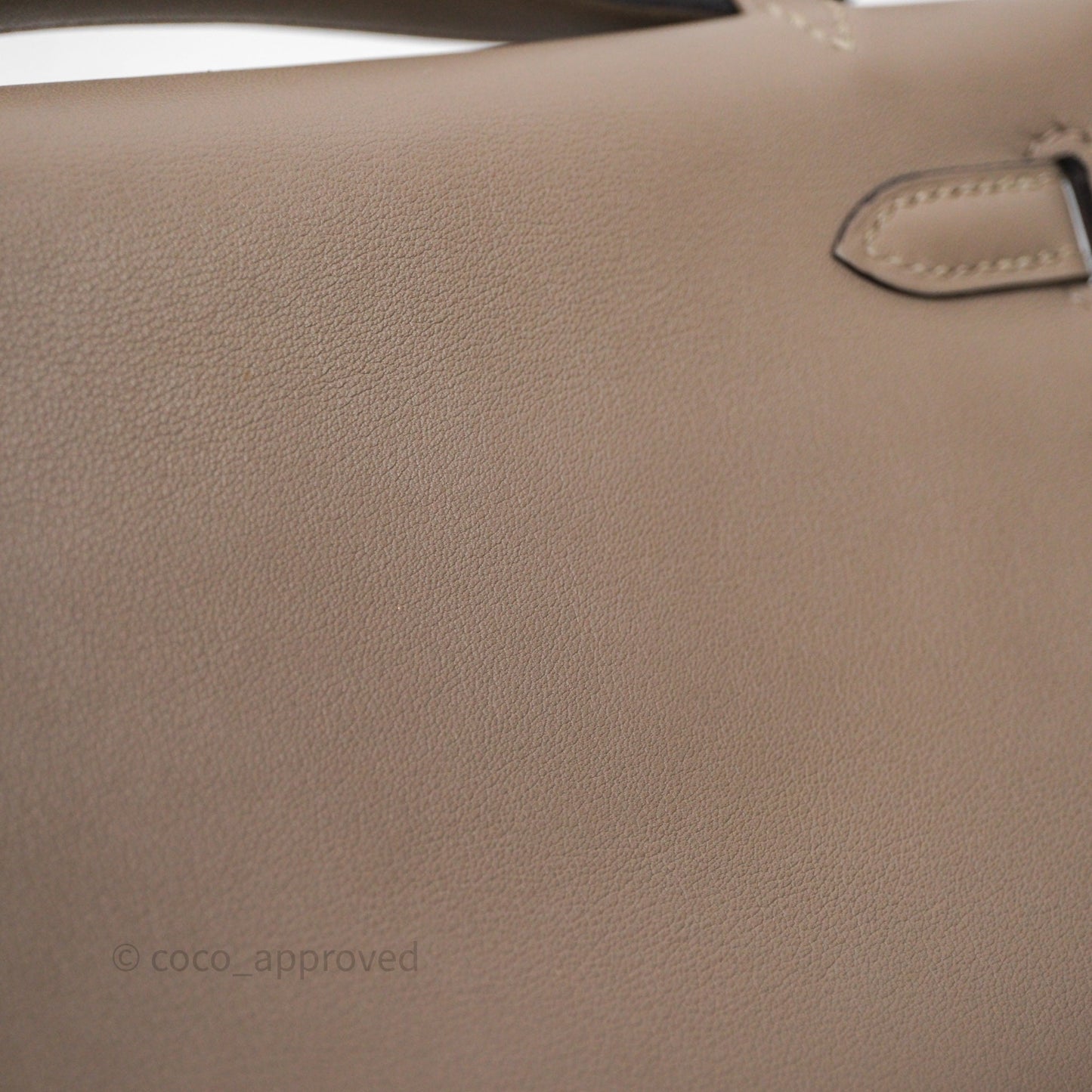 Hermès Kelly Pochette Gris Asphalte M8 Swift Gold Hardware