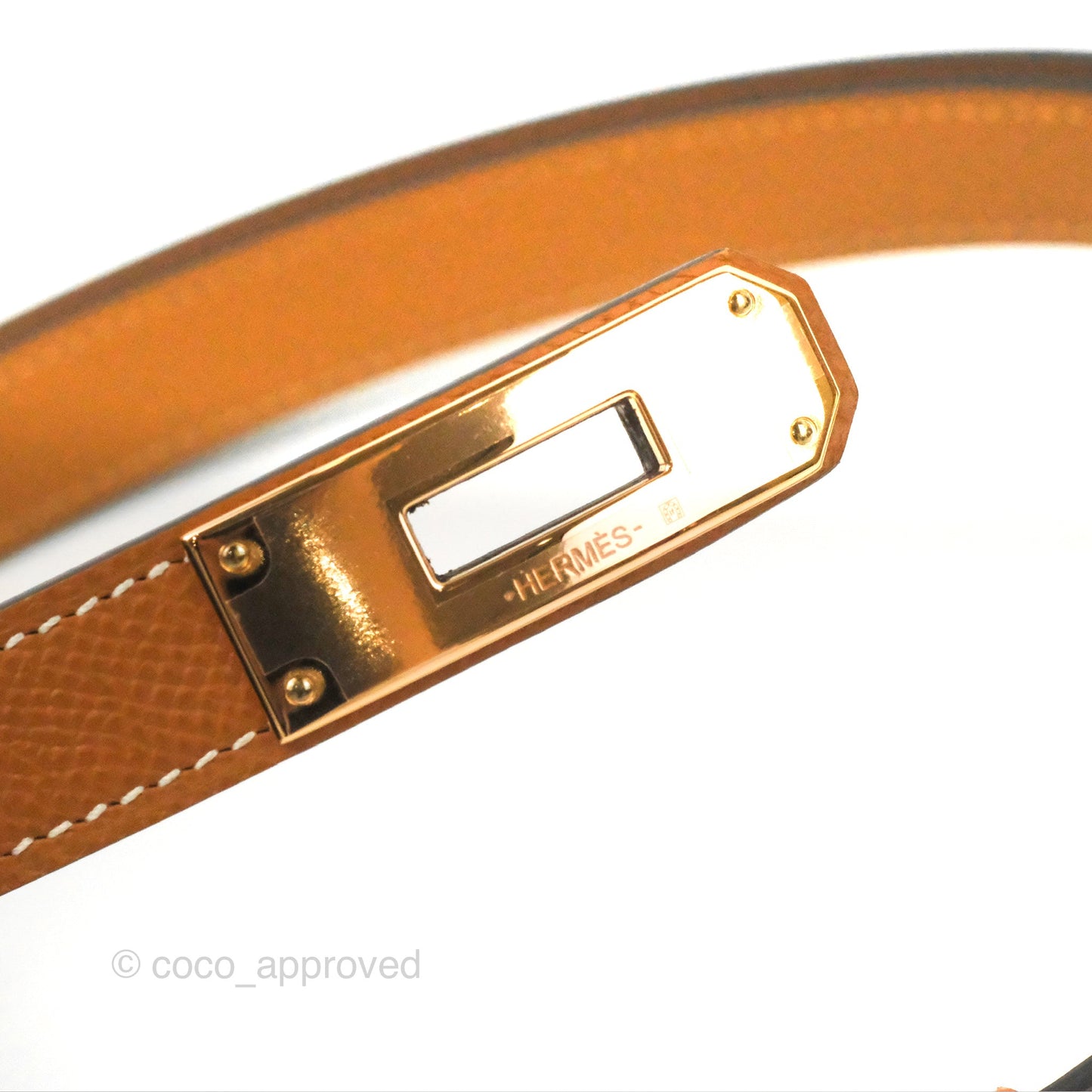 Hermès Epsom Kelly Buckle Belt Rose Gold Hardware