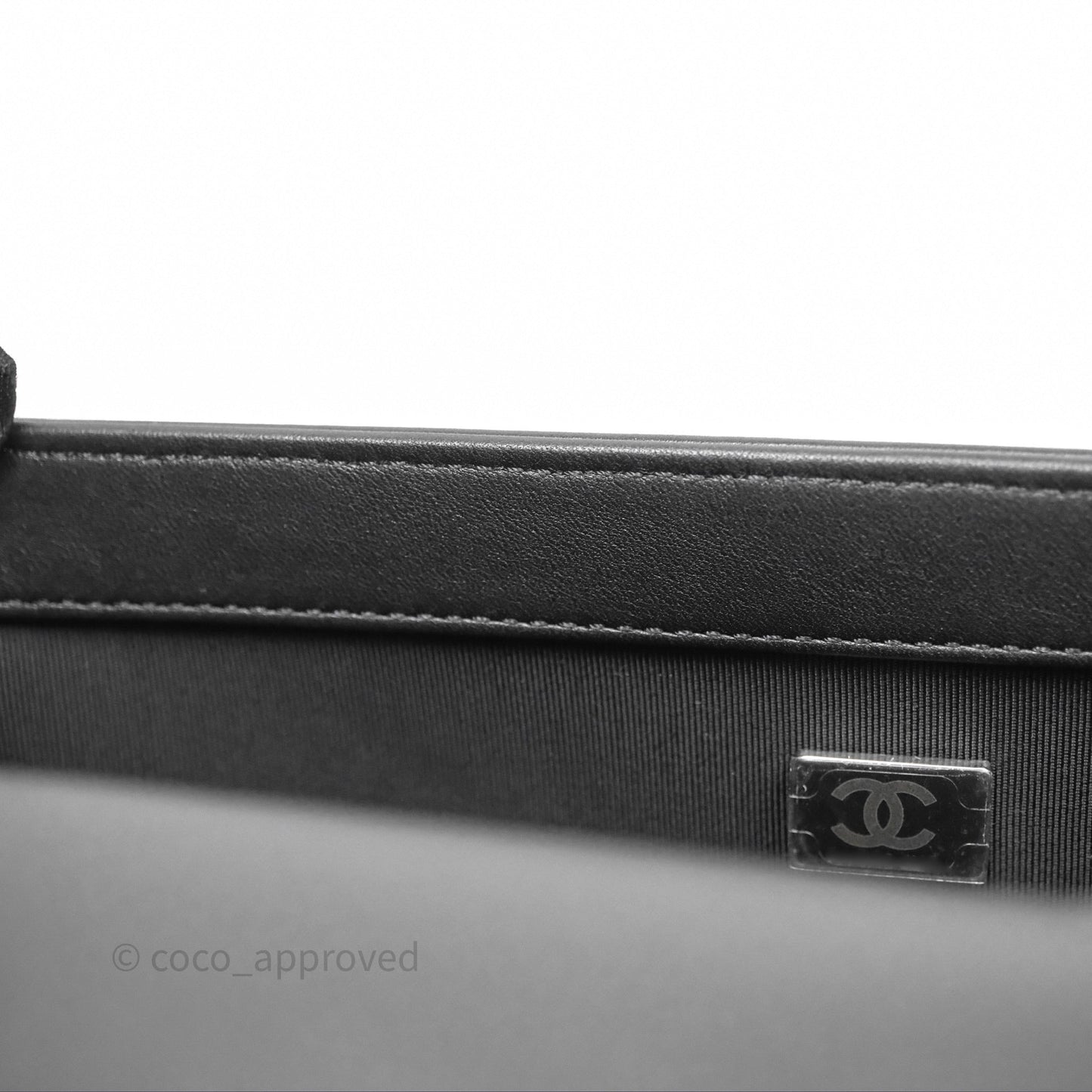 Chanel Quilted Medium Boy Black Lambskin Ruthenium Hardware