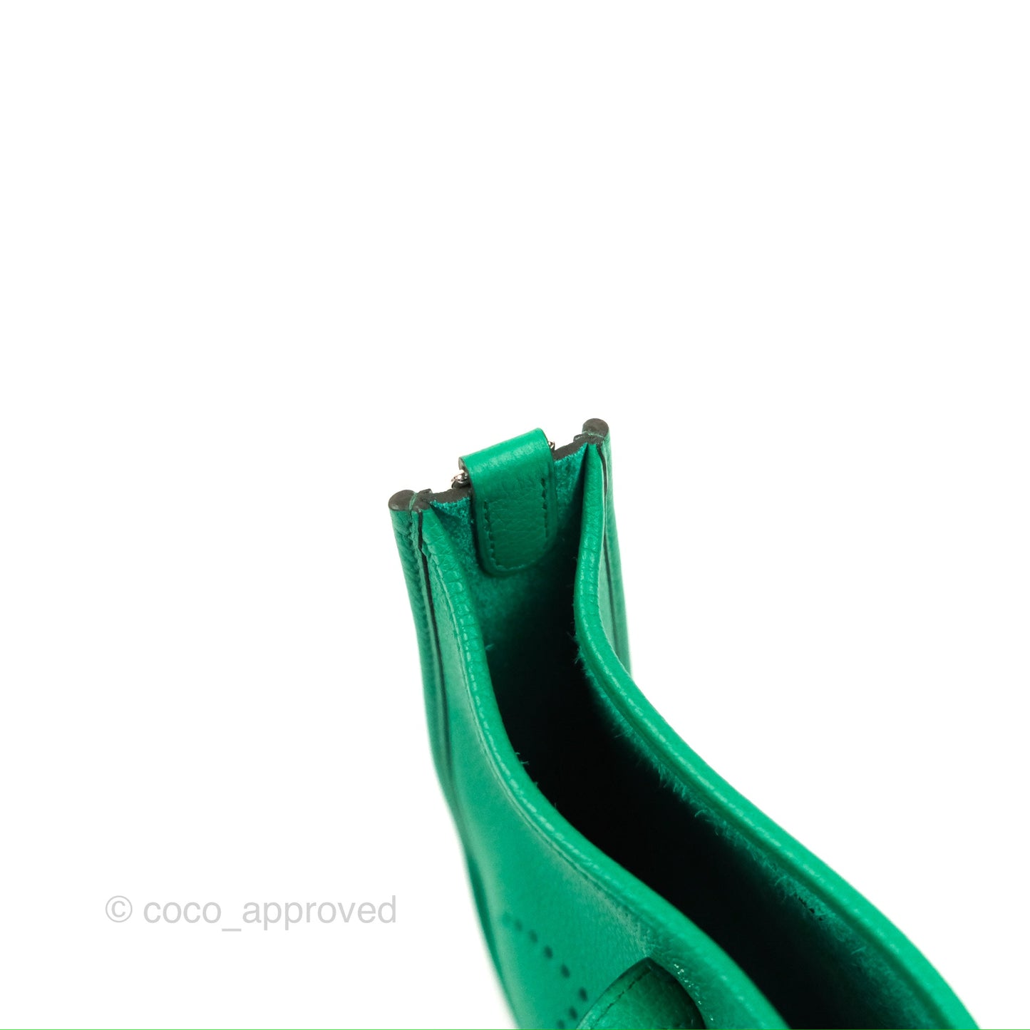 Hermès Mini Evelyne 16 Vert Jade Clemence Palladium Hardware